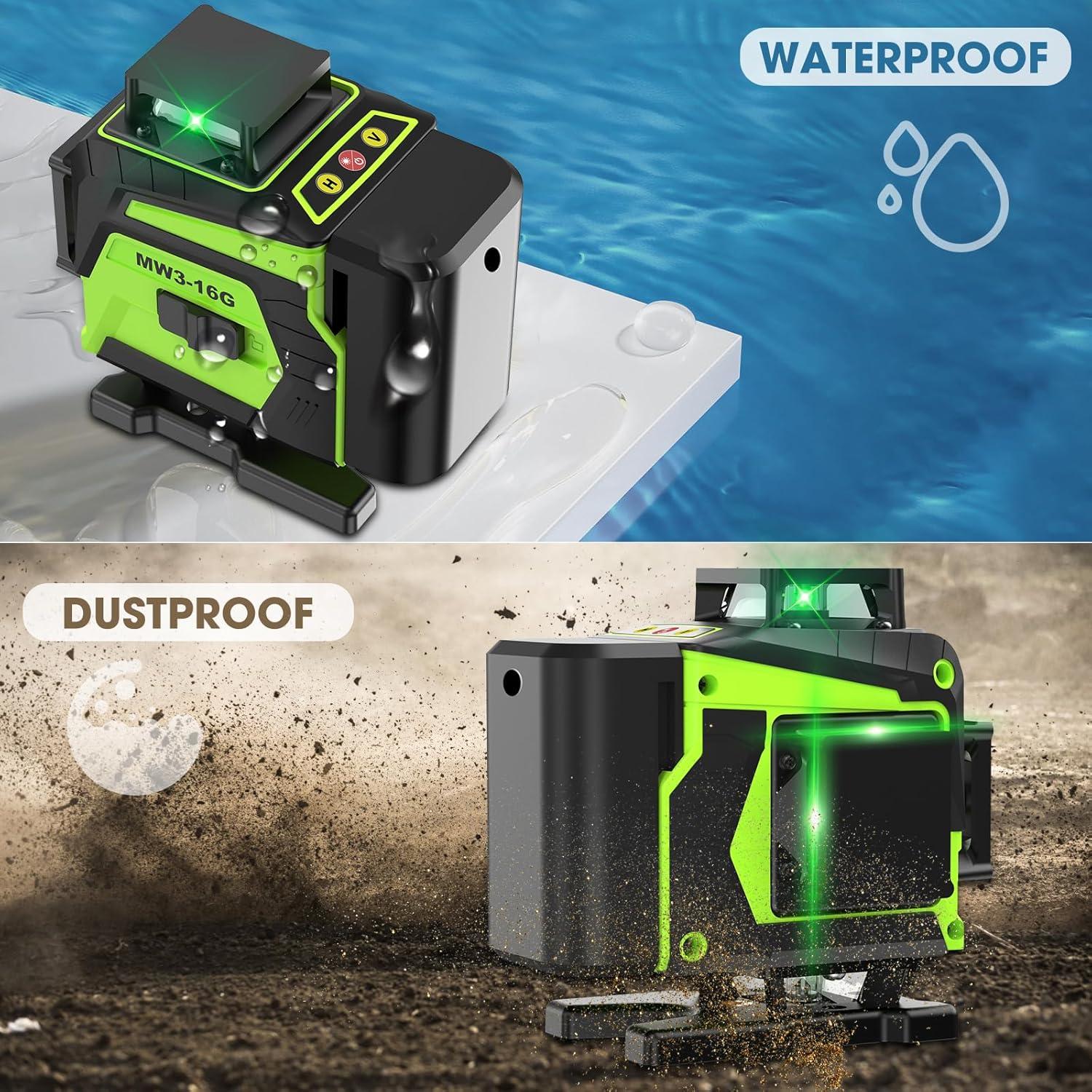 Nivel láser 4D MBYULO 16 líneas 360° auto nivelante