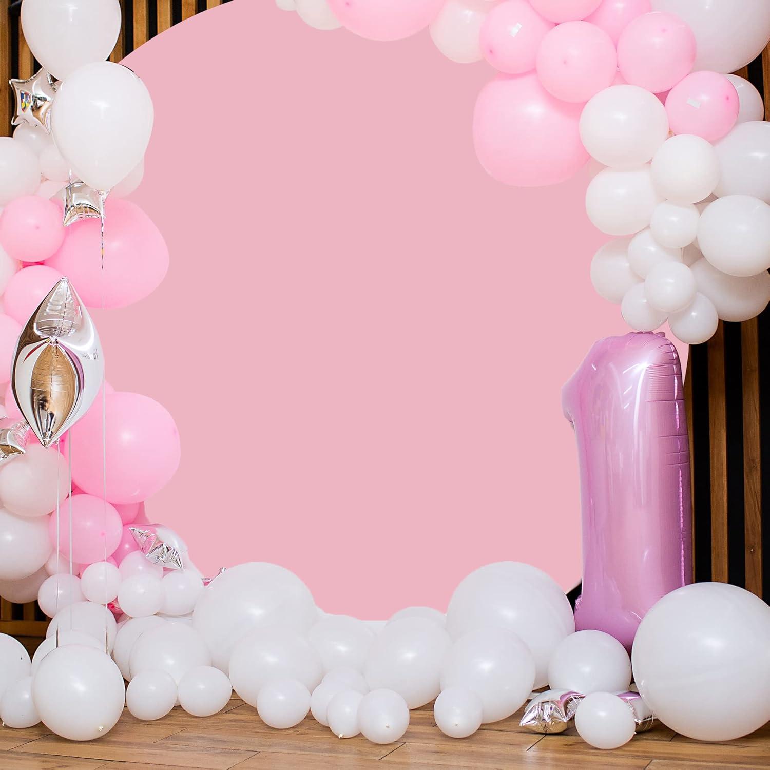 Fondo de Fotografía Redondo Rosa 2.2m Jditngp con Clips