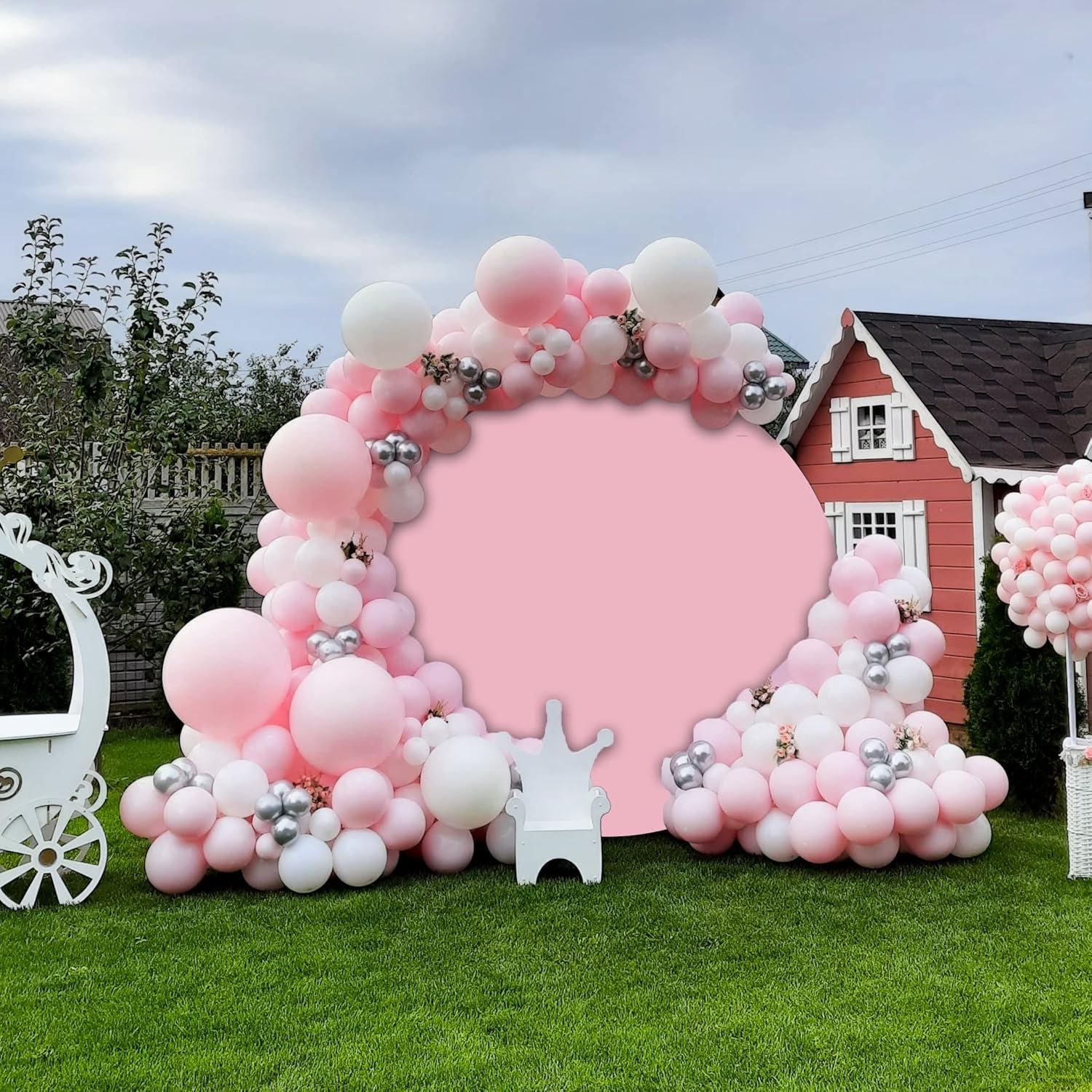 Fondo de Fotografía Redondo Rosa 2.2m Jditngp con Clips