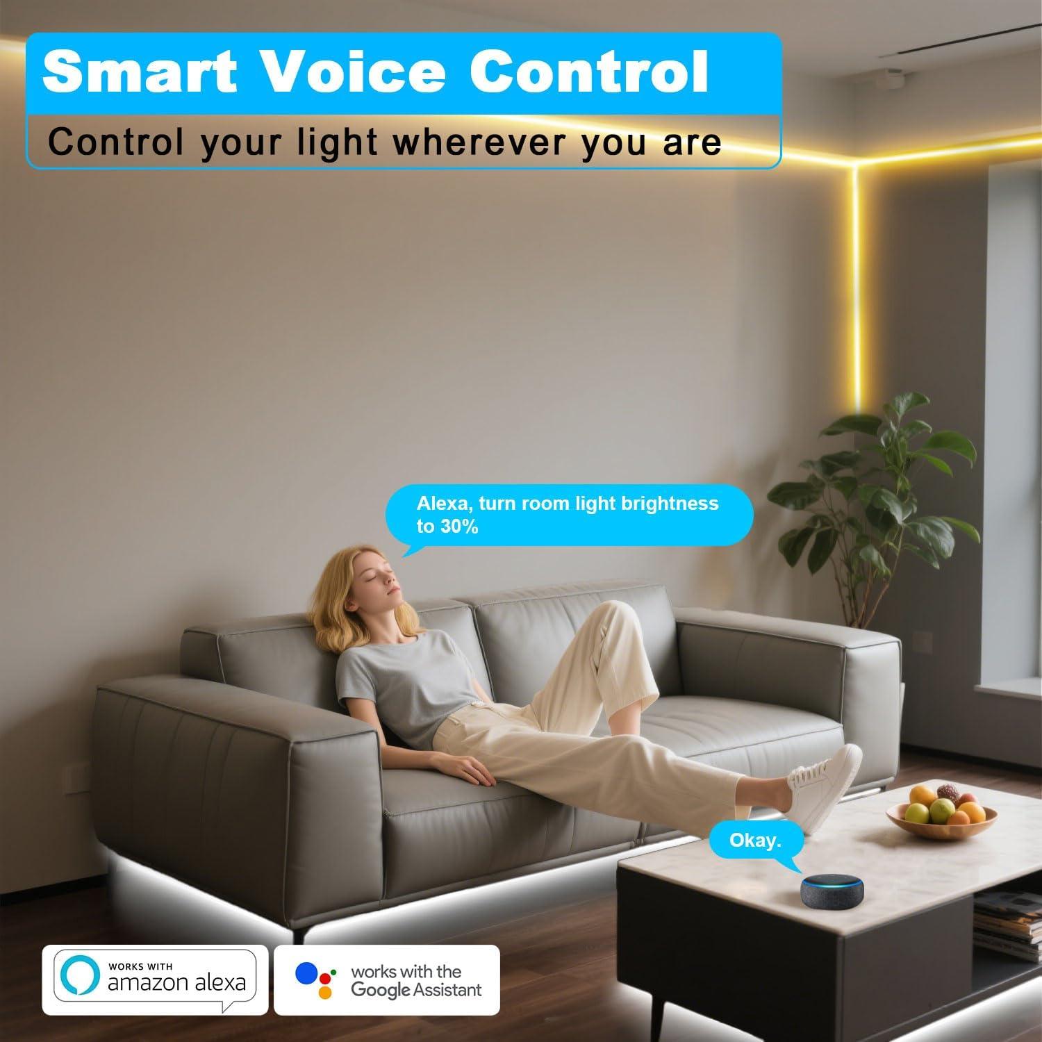 Tira LED blanca regulable 14m TENDIST 3000K-6500K WiFi