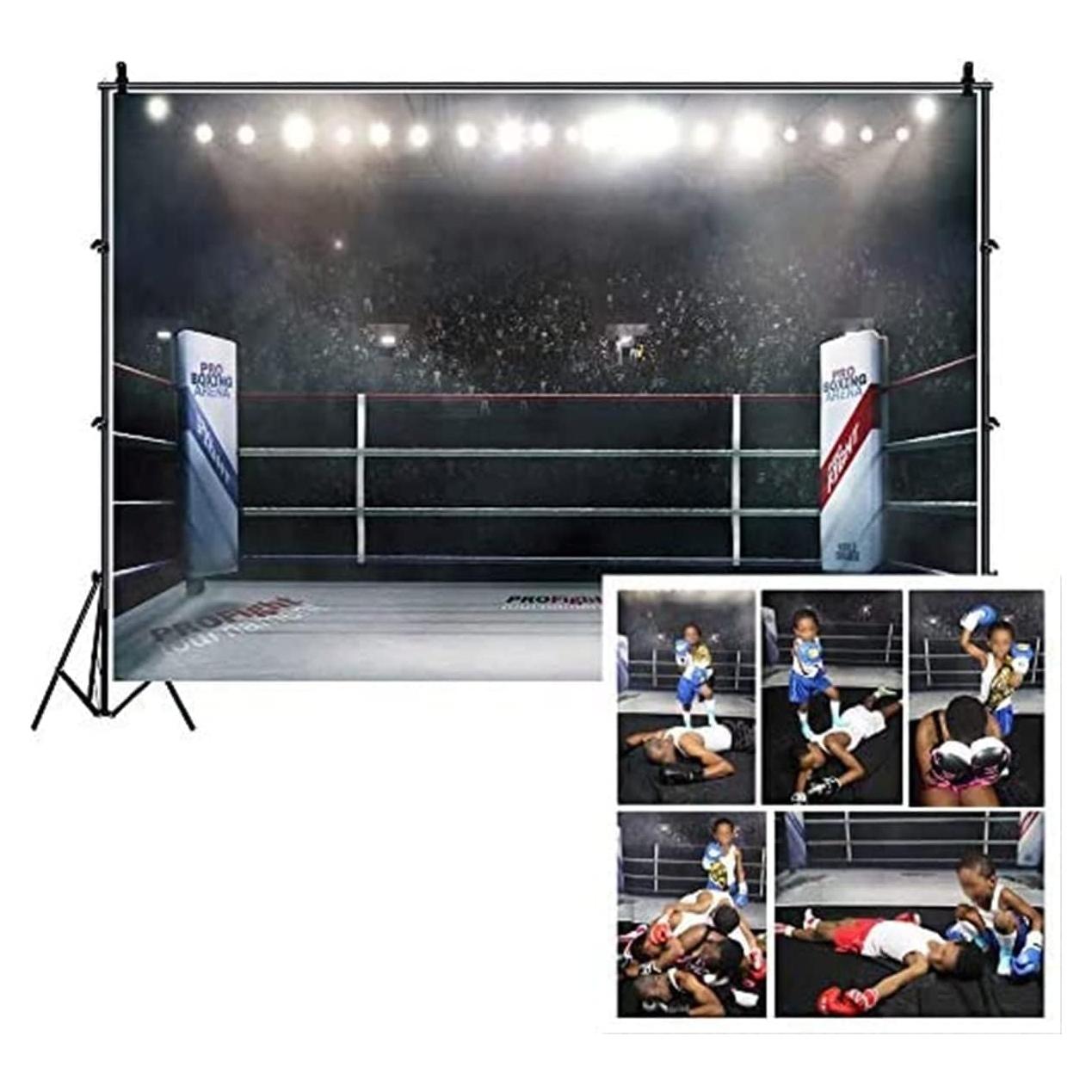 Fondo de Fotografía 3D Lfeey 2.2x1.5m Boxeo Profesional
