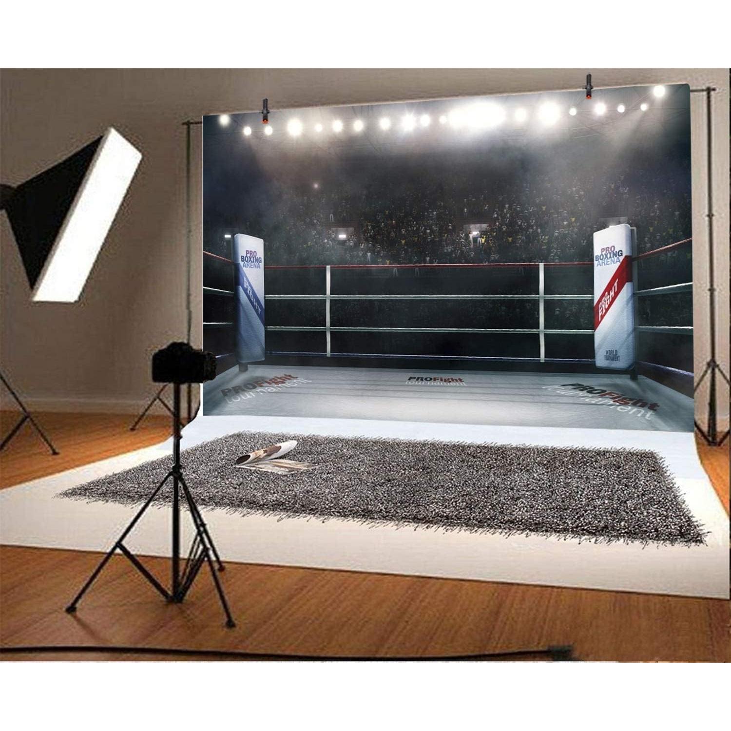 Fondo de Fotografía 3D Lfeey 2.2x1.5m Boxeo Profesional