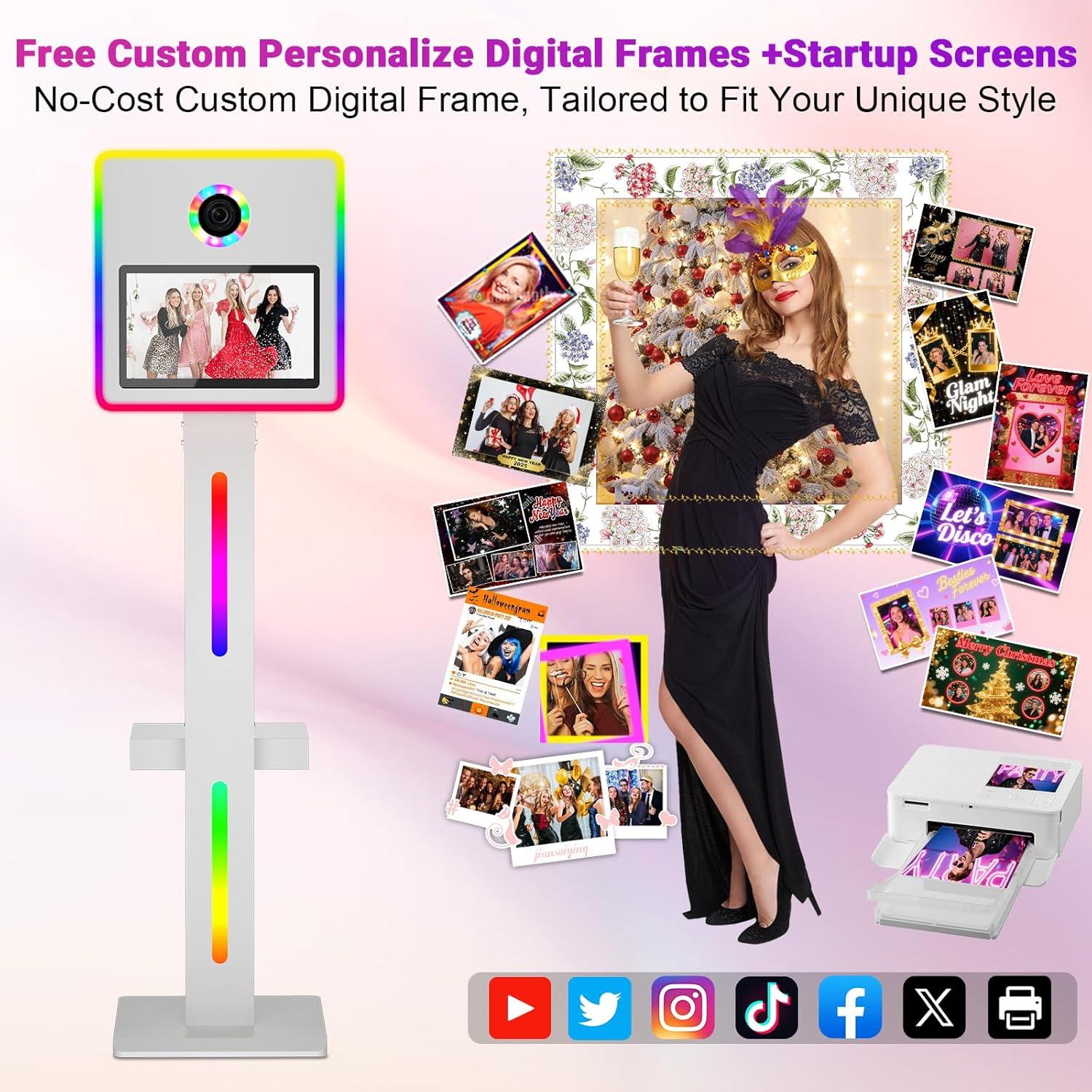 Cabina de Fotos Espejo DSLR Enwozp 15.6" con Impresora y APP