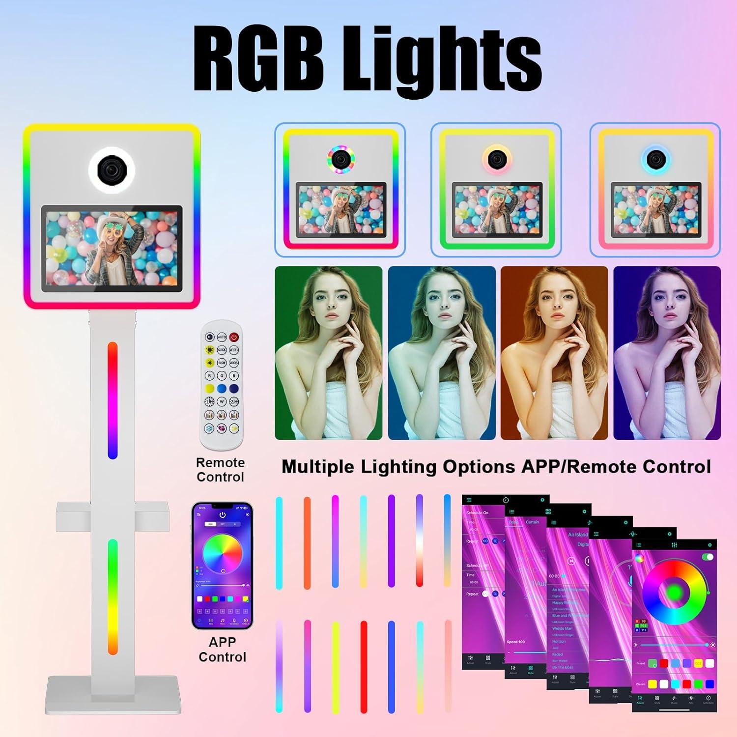 Cabina de Fotos Espejo DSLR Enwozp 15.6" con Impresora y APP