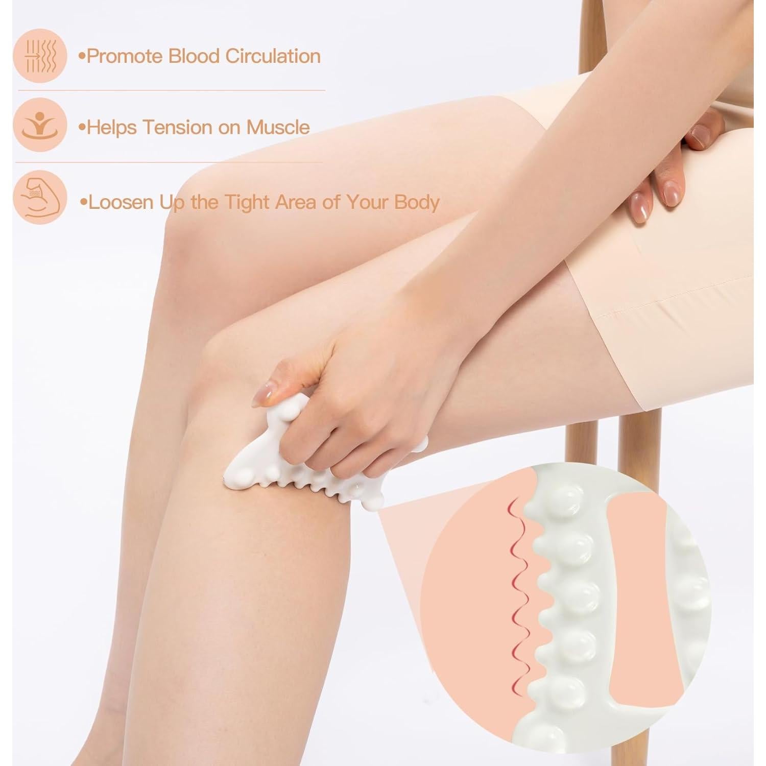 Herramienta Facial Gua Sha Cerámica InfiniteRelax 14.5cm