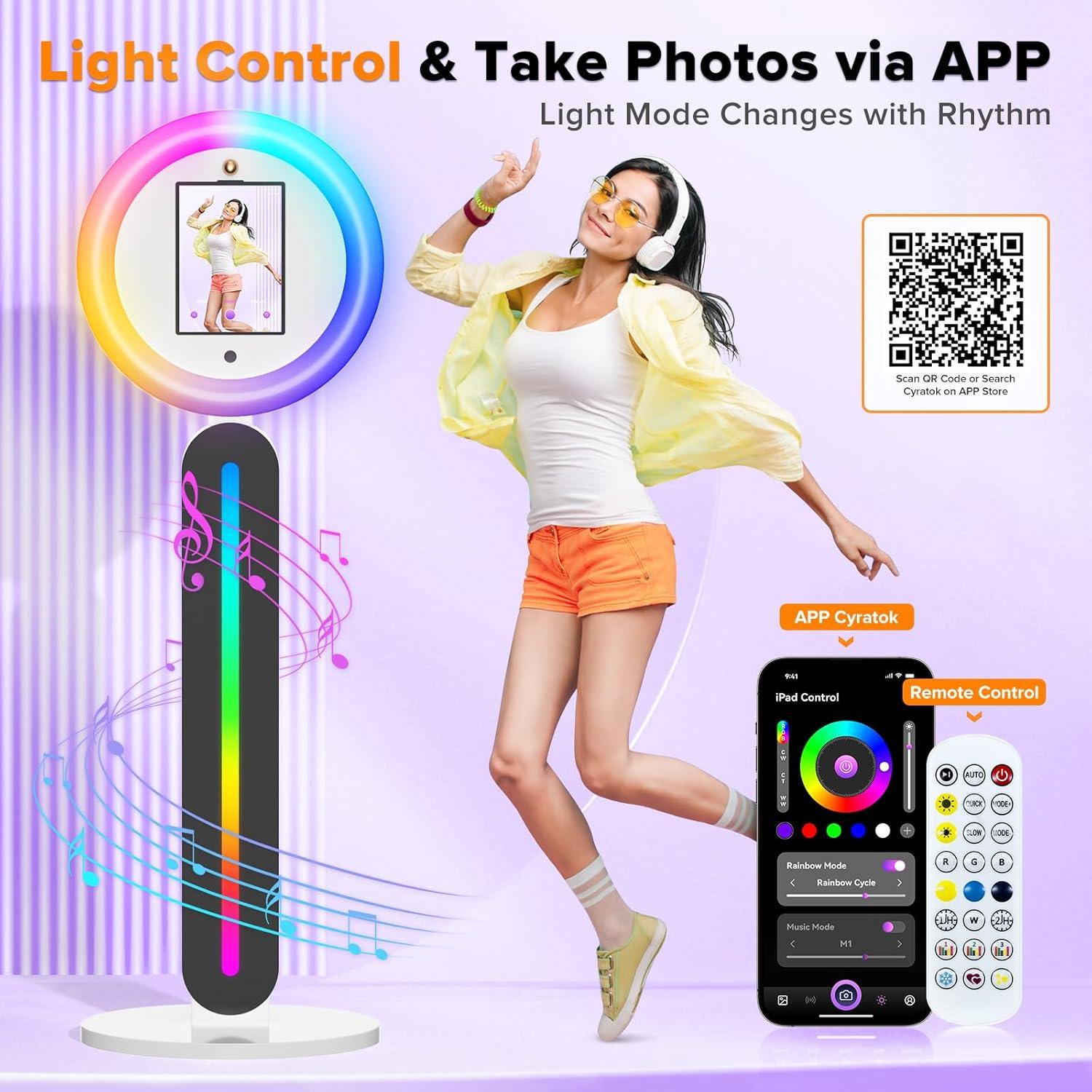 Cabina de Fotos Portátil Witmocs para iPad 10.2 a 13" con Luz