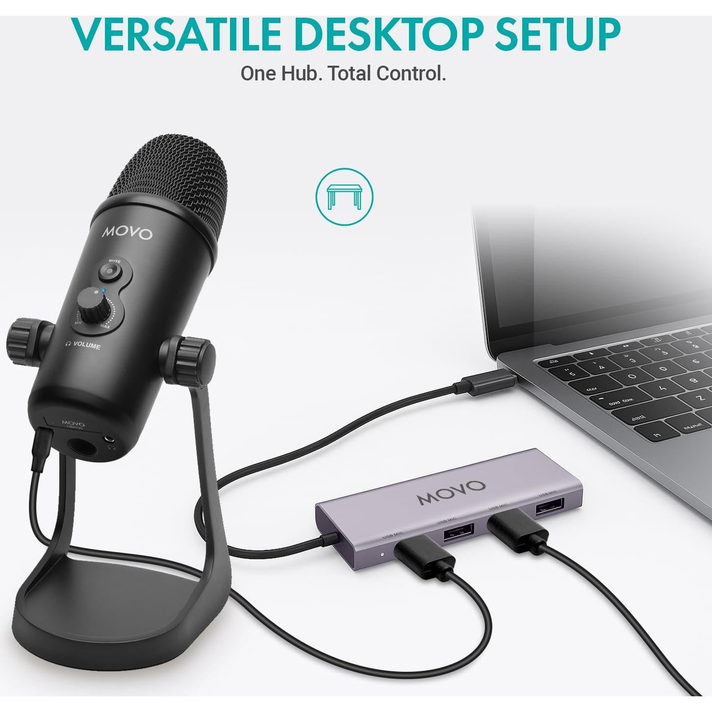 Kit de Podcasting Movo UMX-1 con 2 Micrófonos UM700