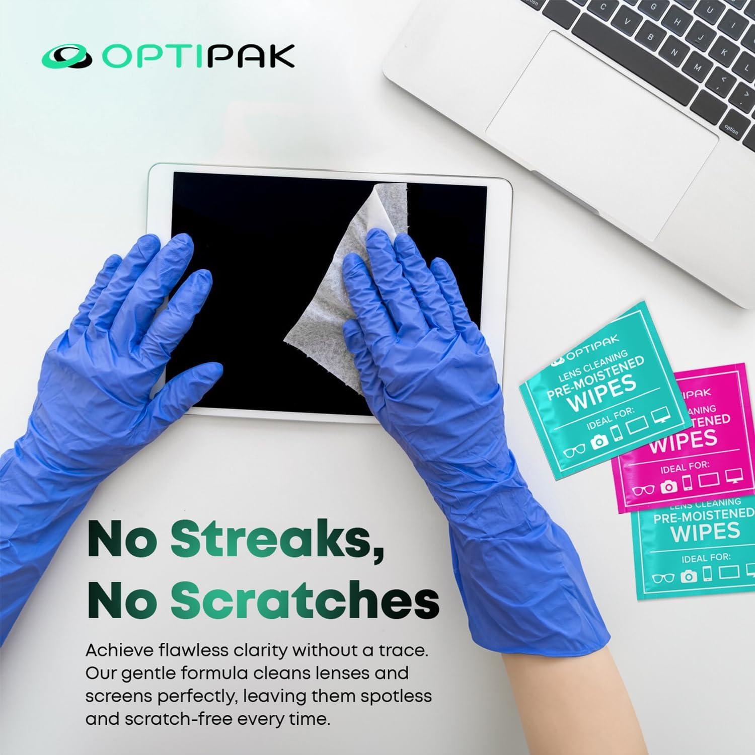 Kit de Limpieza de Gafas OPTIPAK - 2 Sprays 30ml + 5 Toallitas