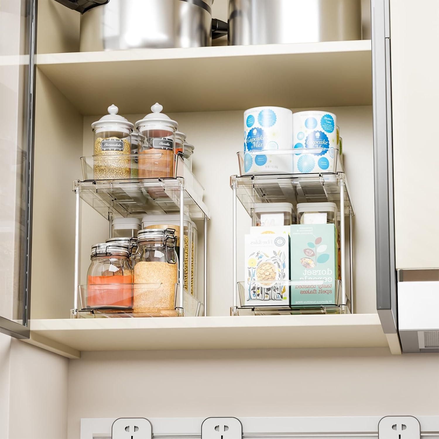 Organizador de Cajones Yieach 4 Piezas Acrílico Transparente