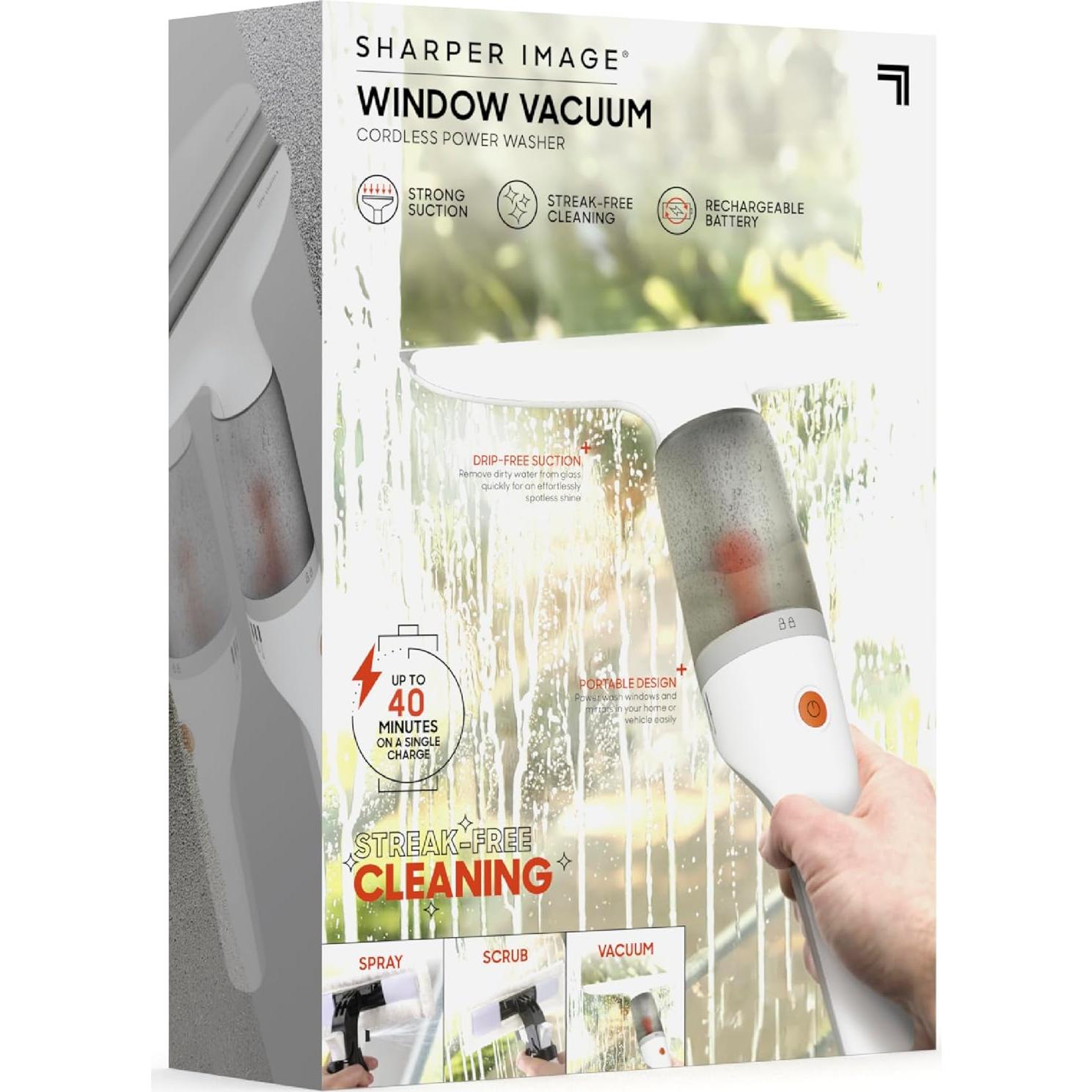 Limpiador de Ventanas Inalámbrico Sharper Image 2-en-1 28 cm