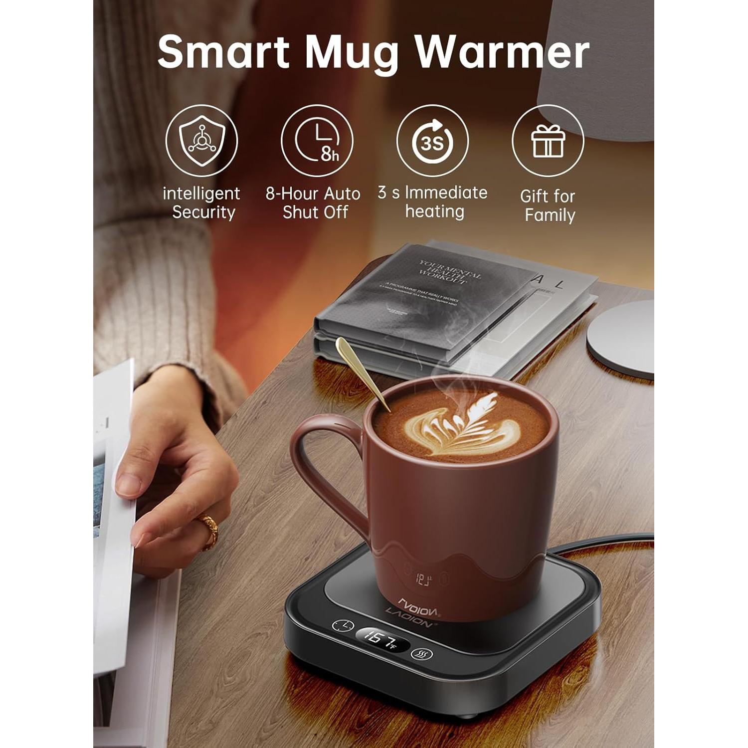 Calentador de Tazas LAOION 40W con Apagado Automático y 4 Temperaturas