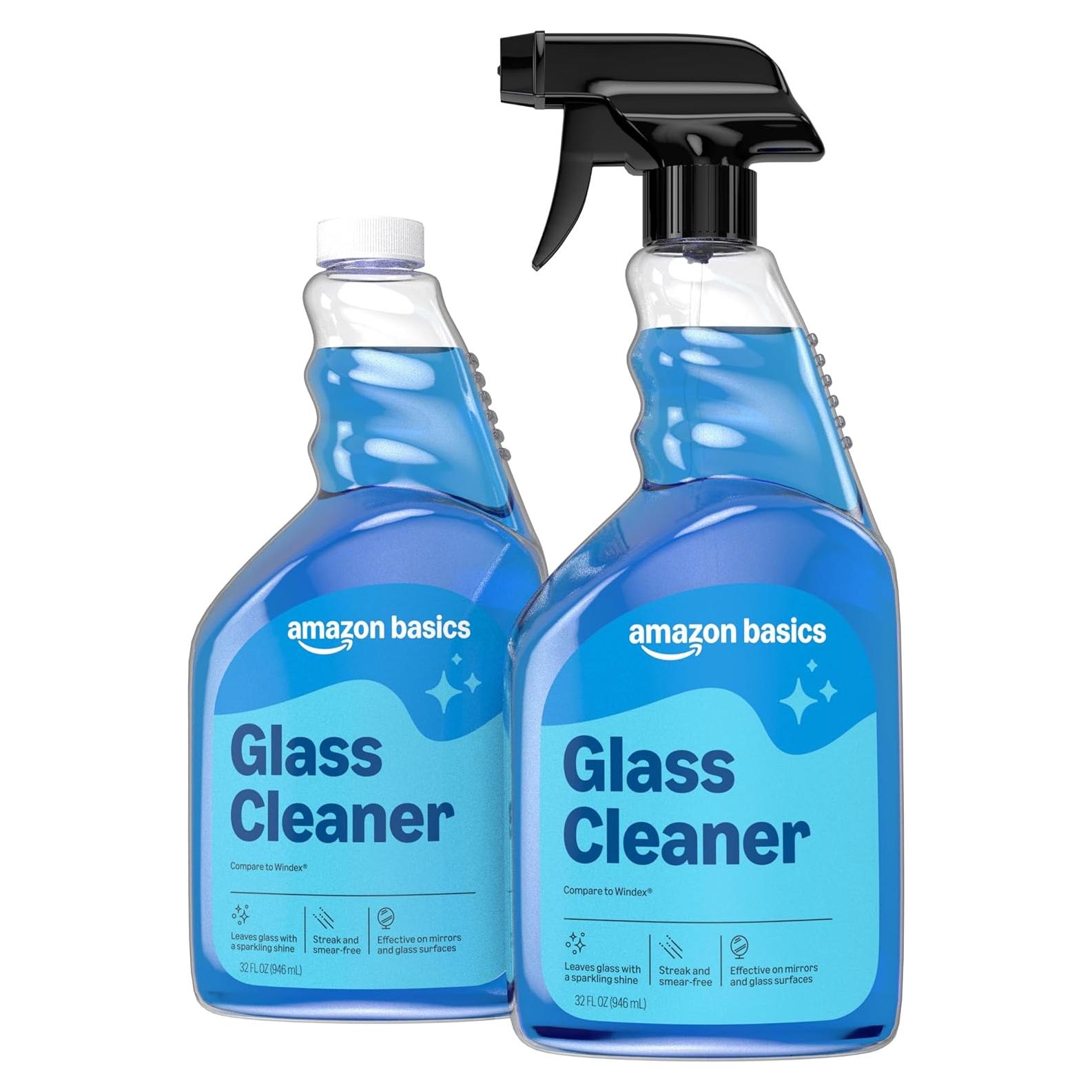 Limpiador de Vidrios Amazon Basics 946 ml - Paquete de 2 con Pulverizador
