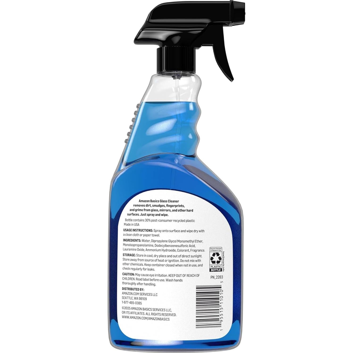 Limpiador de Vidrios Amazon Basics 946 ml - Paquete de 2 con Pulverizador