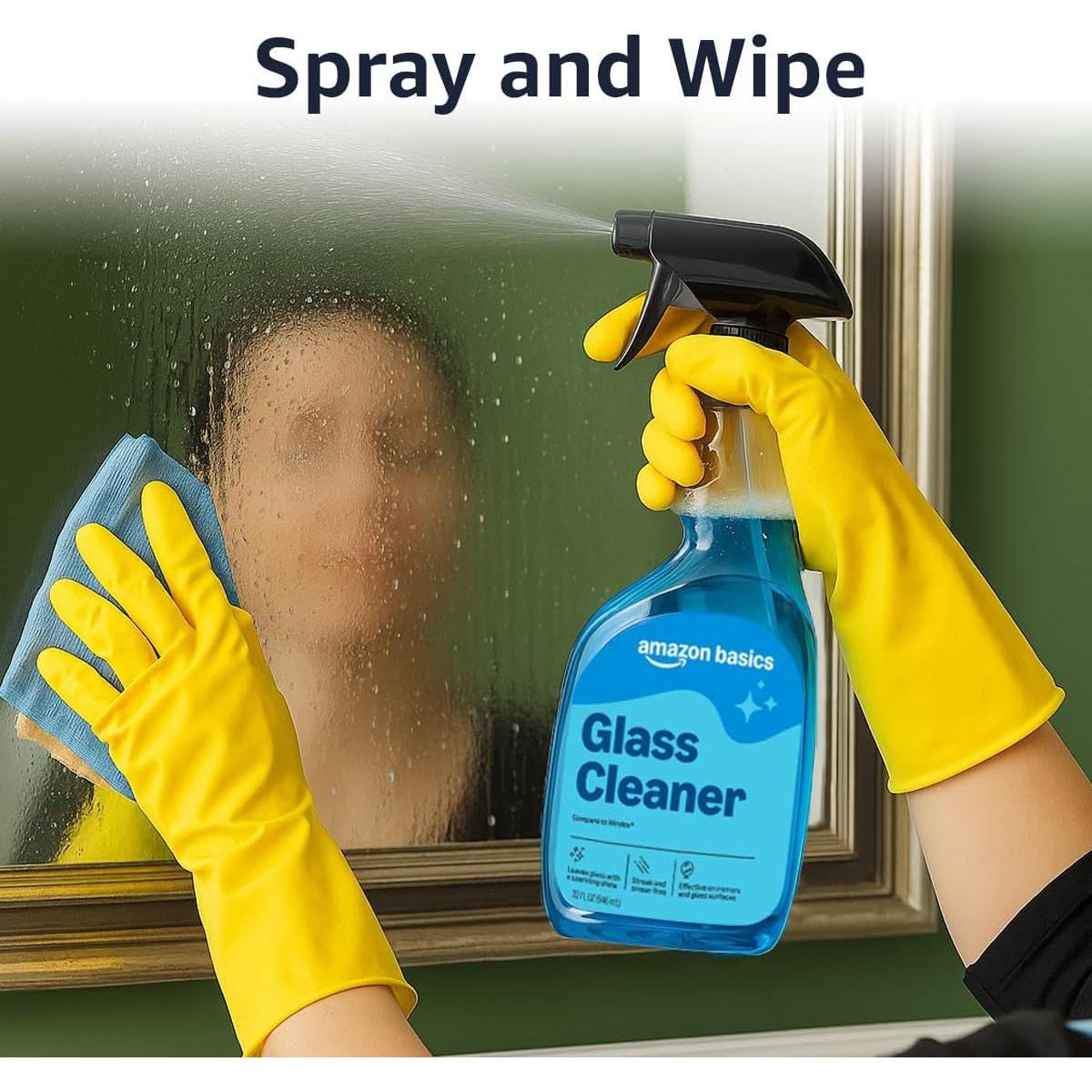 Limpiador de Vidrios Amazon Basics 946 ml - Paquete de 2 con Pulverizador