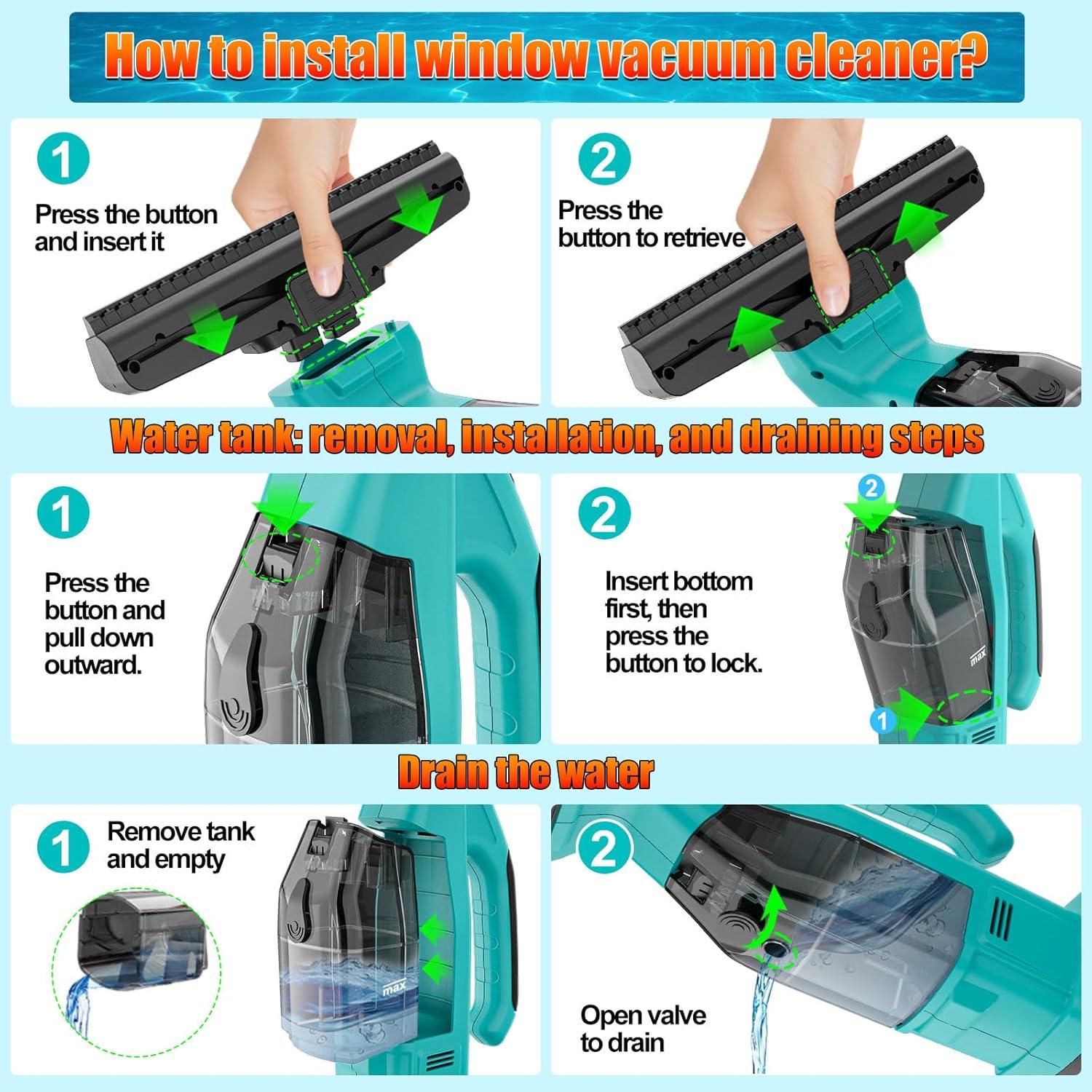 Aspiradora Limpiaparabrisas Uniqwamo Sin Cable 0.82kg