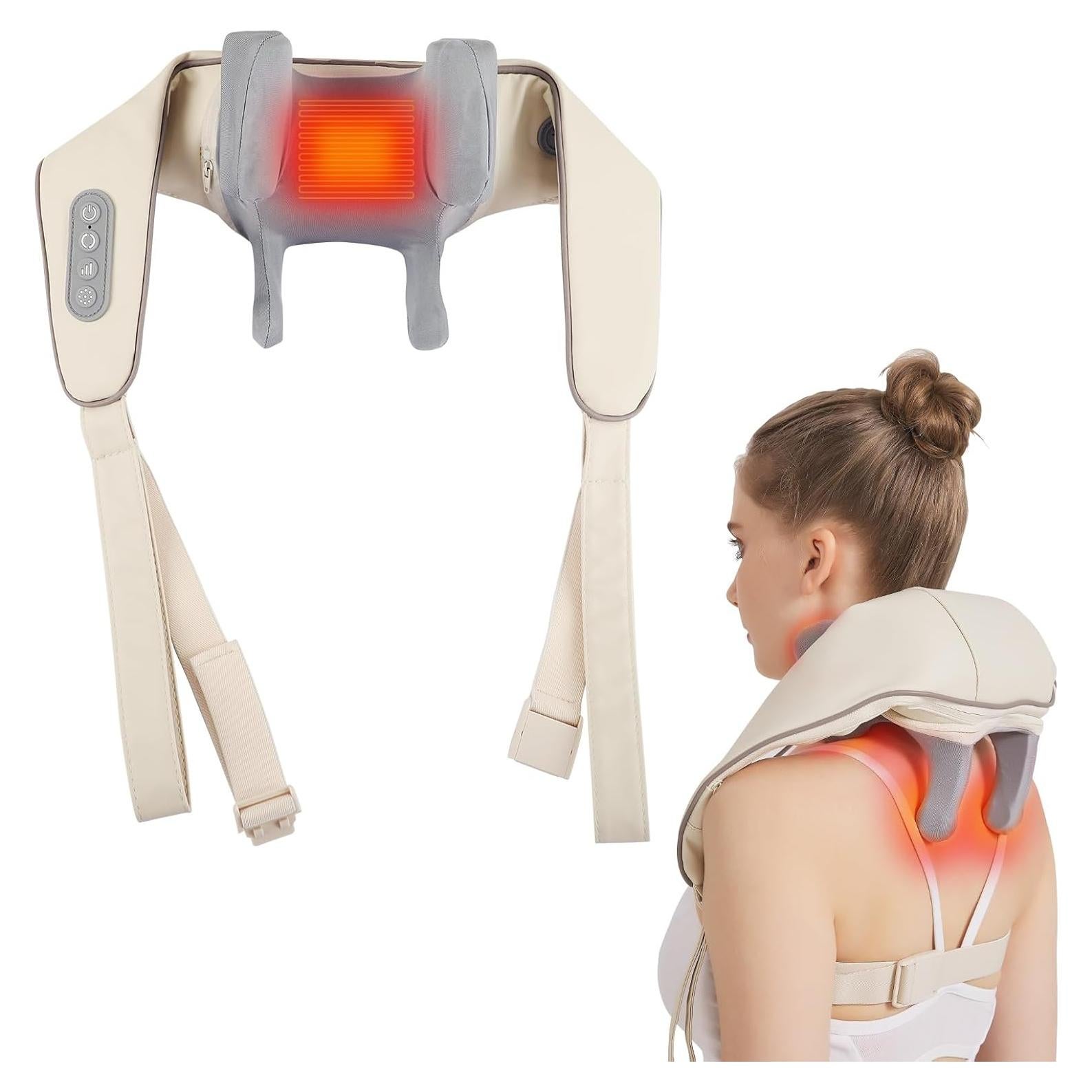 Masajeador de Cuello y Hombros Inalámbrico Shiatsu con Calor