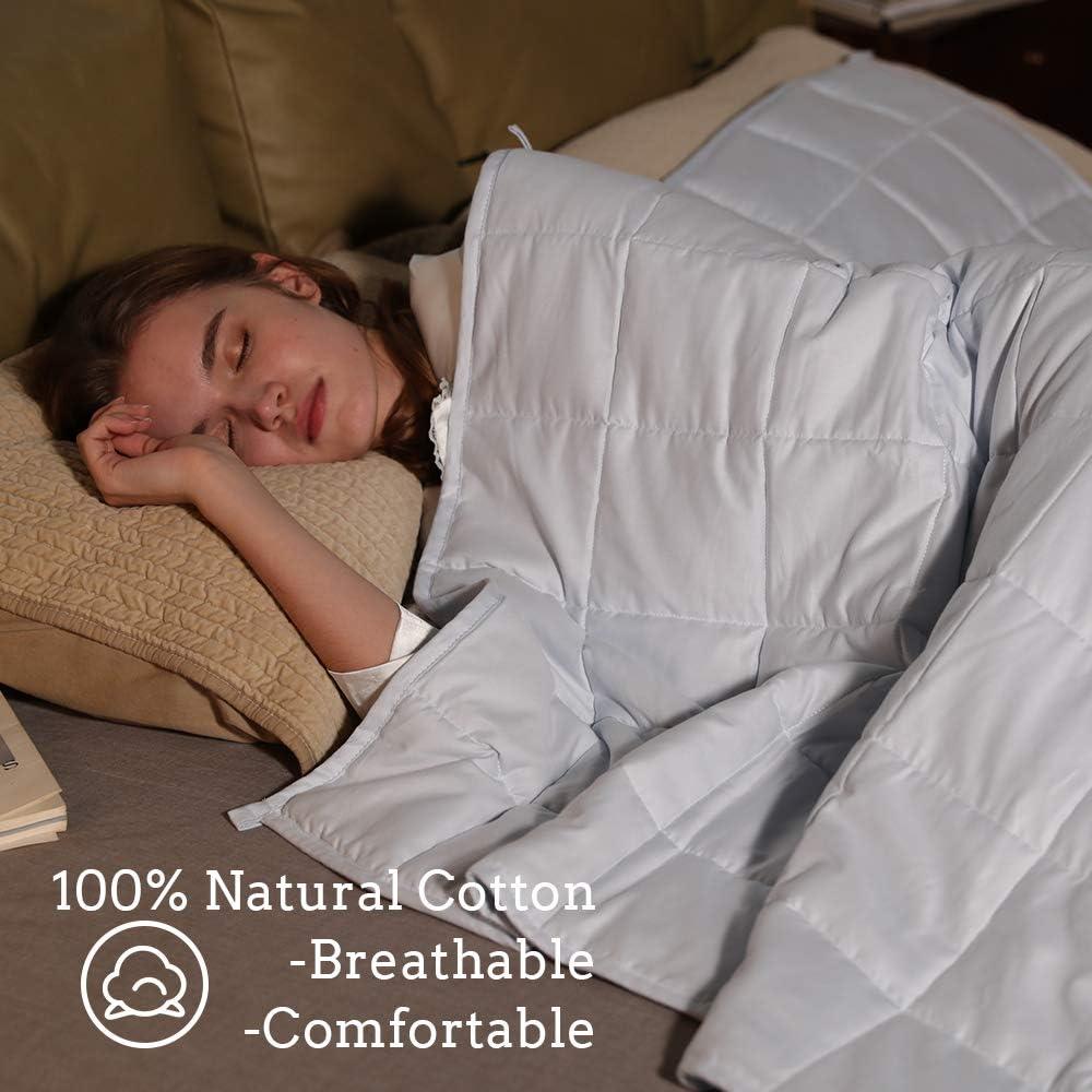 Manta con peso ZonLi 122x183cm 5.4kg Azul Cambridge