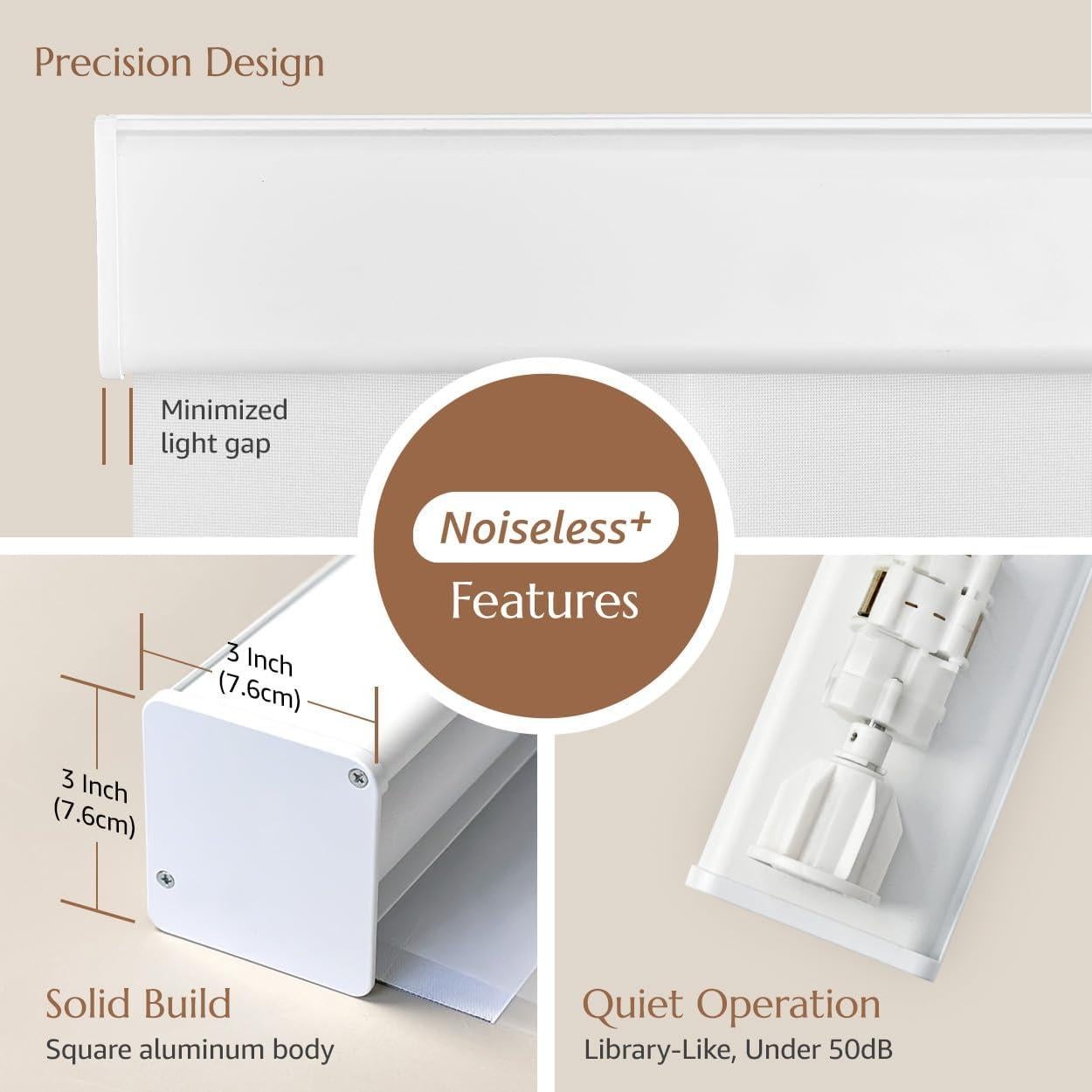 Cortinas Solares Inalámbricas Foiresoft Noiseless+ 119x163 cm UV