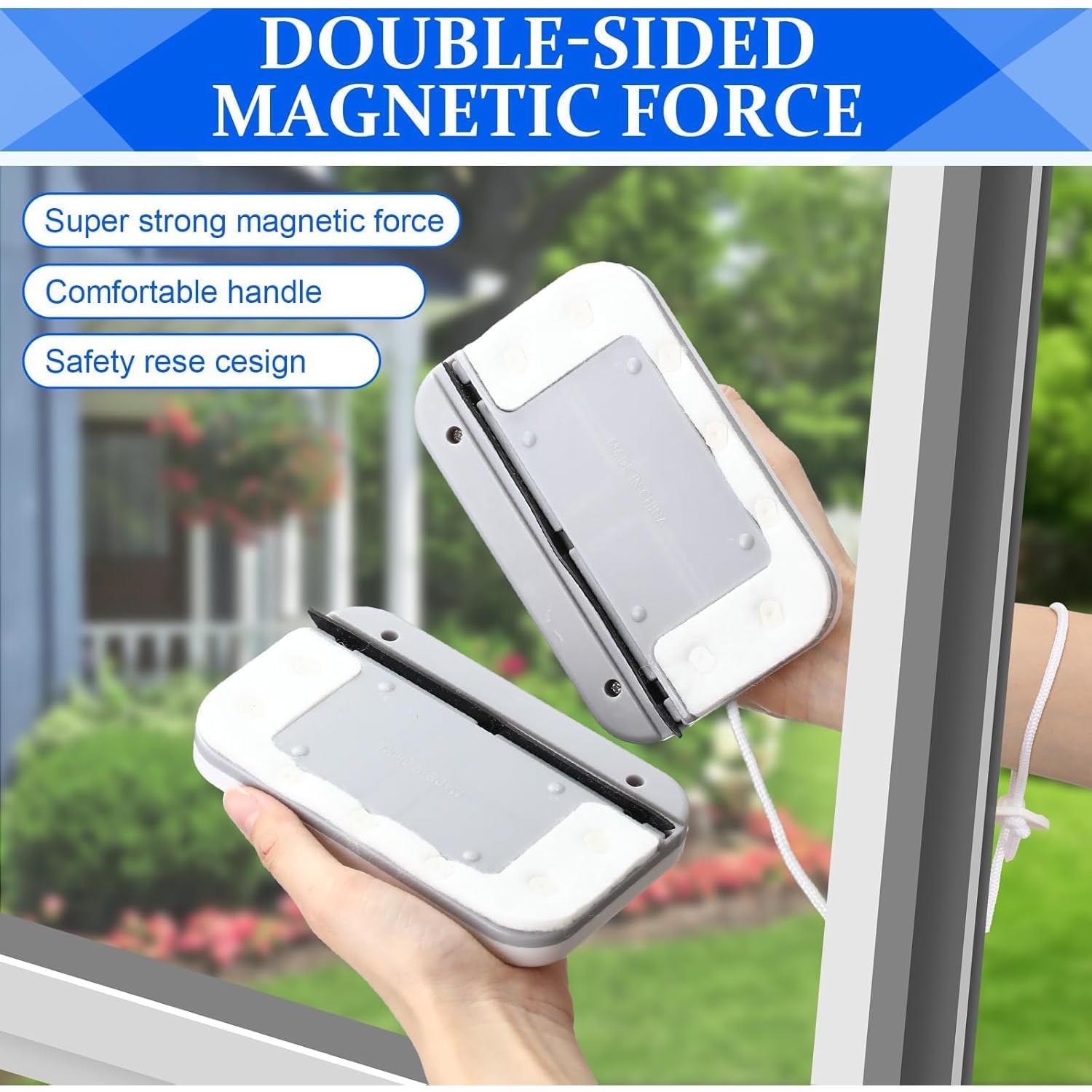 Limpiador de Ventanas Magnético KCYUOWQ Doble Cara 15x10 cm