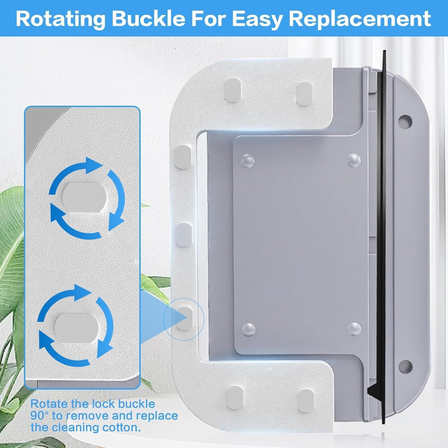Limpiador de Ventanas Magnético KCYUOWQ Doble Cara 15x10 cm