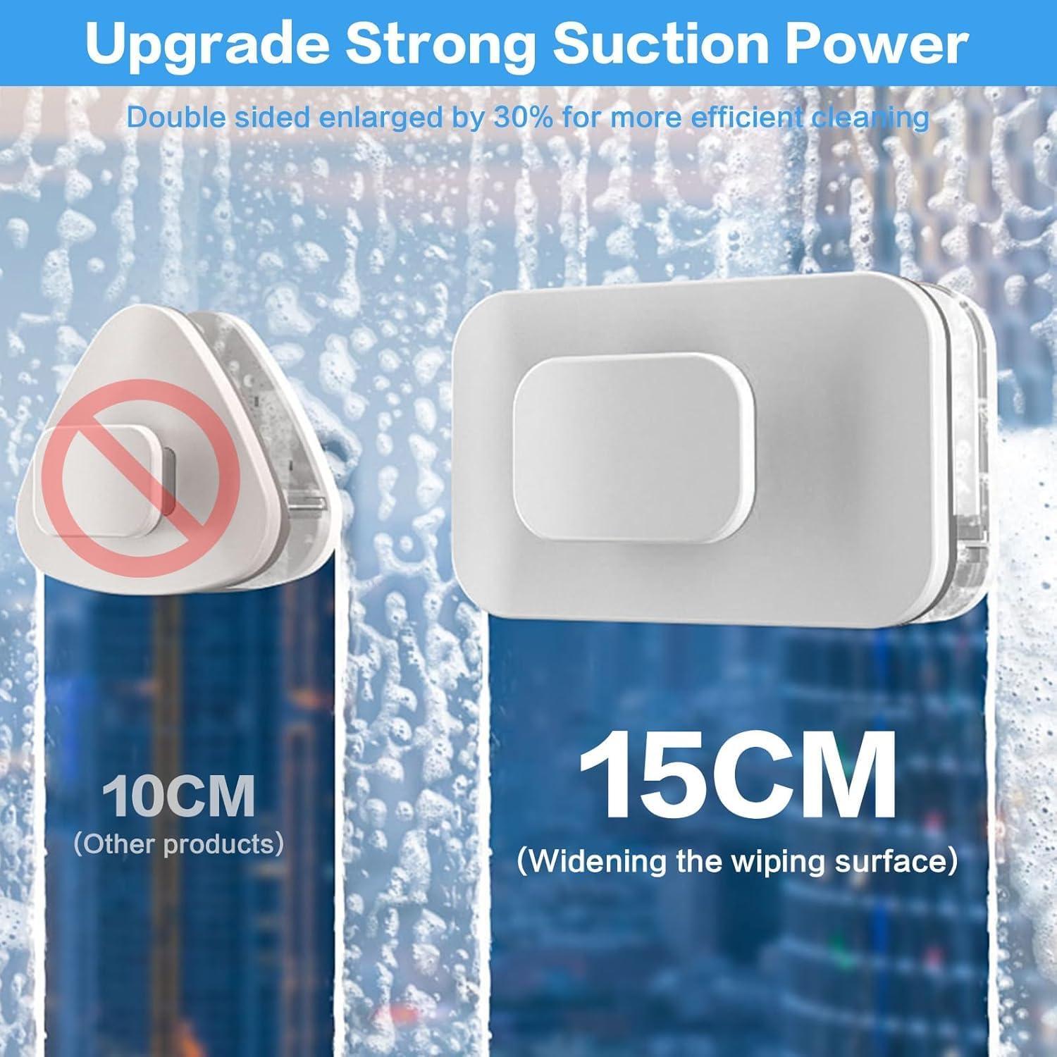 Limpiador de Ventanas Magnético KCYUOWQ Doble Cara 15x10 cm
