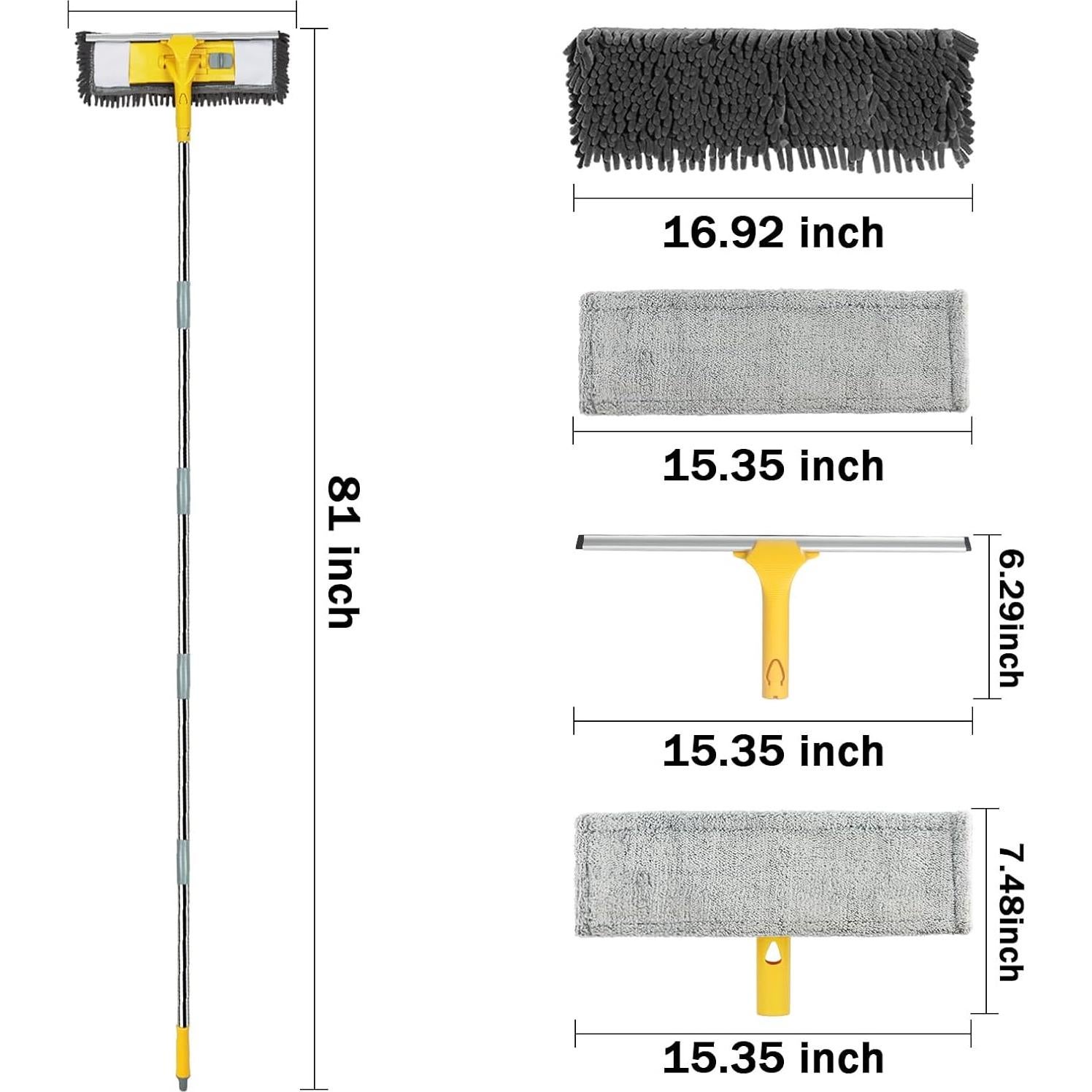 Kit de Limpieza de Ventanas DYMOLL 2 en 1 81" Largo
