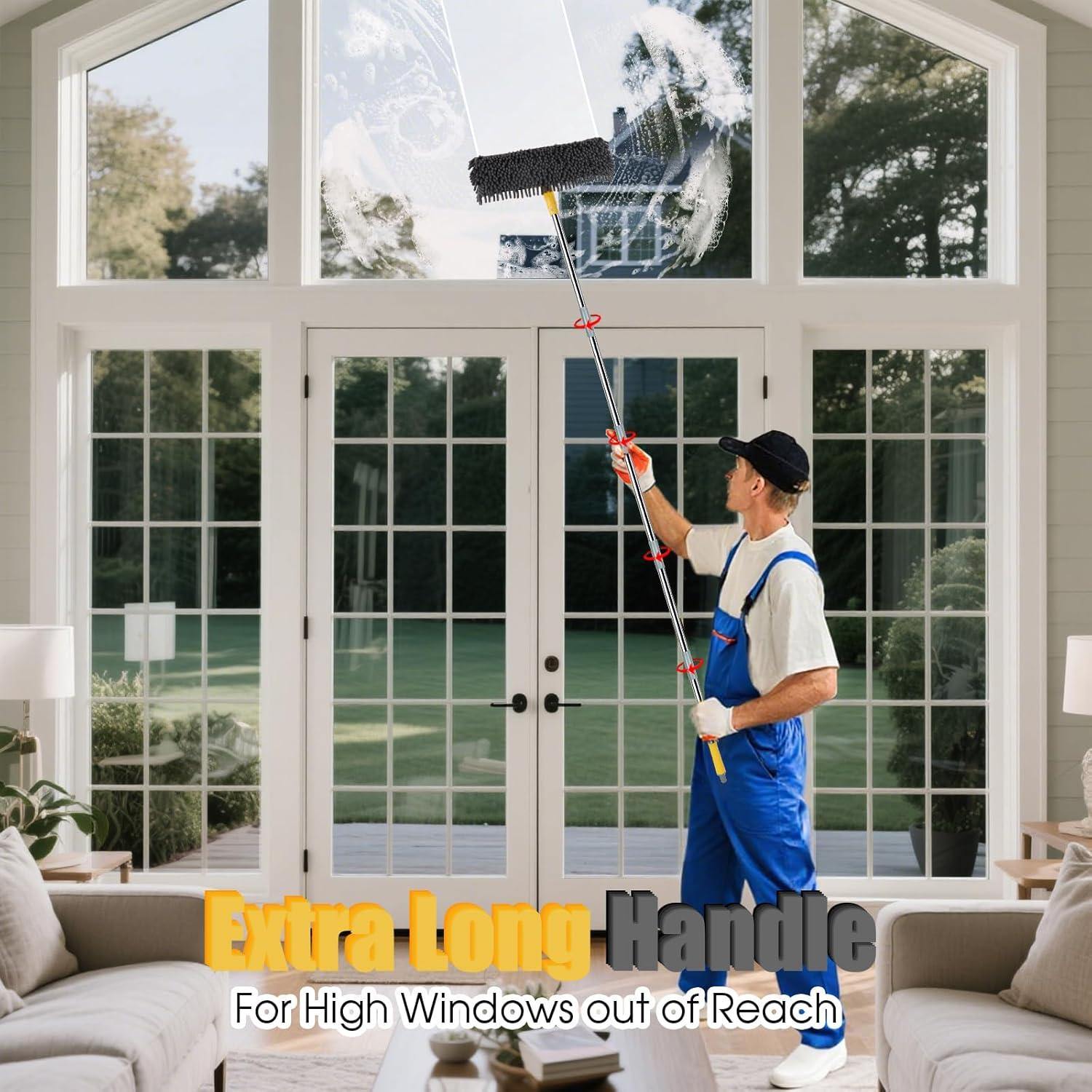 Kit de Limpieza de Ventanas DYMOLL 2 en 1 81" Largo