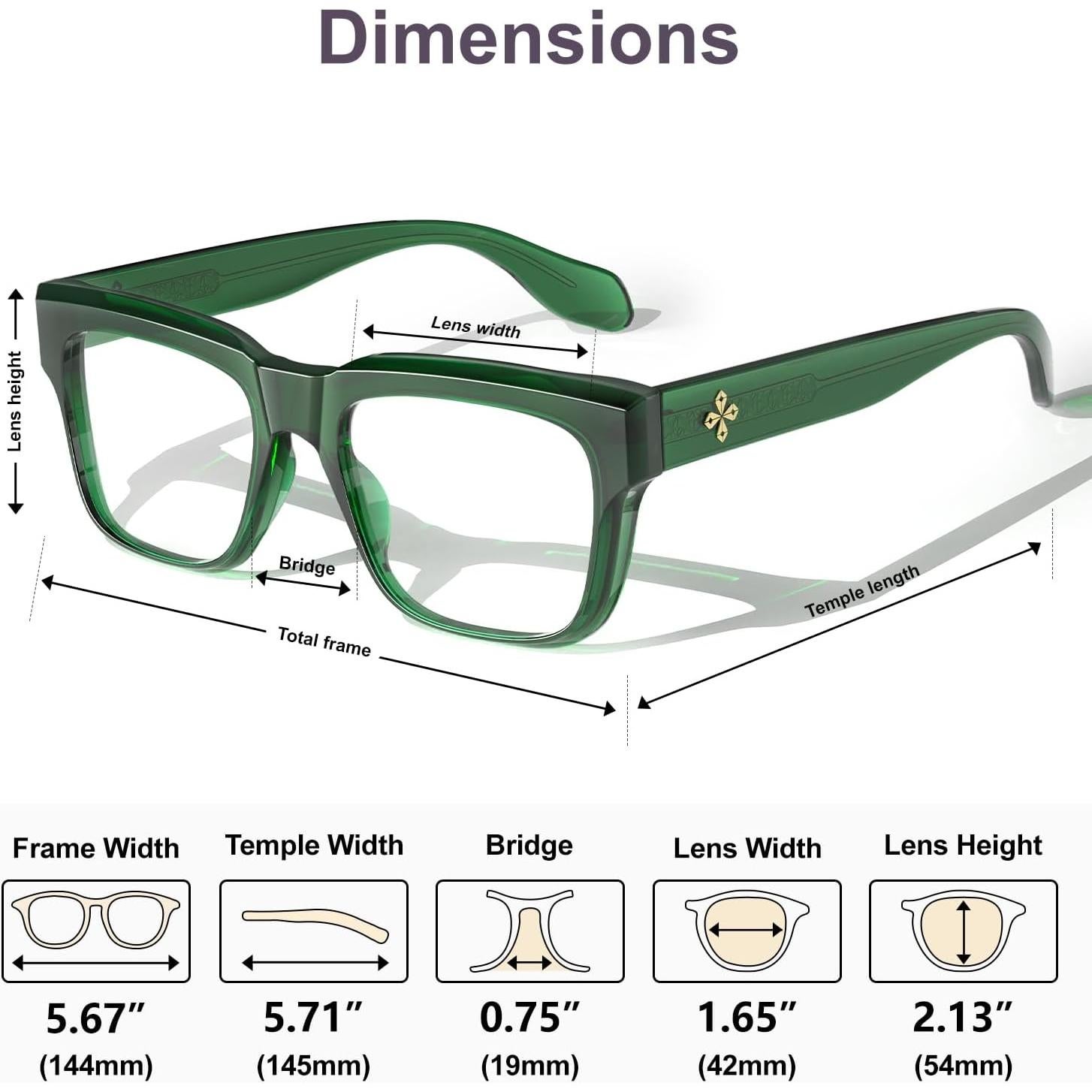 Gafas de Bloqueo de Luz Azul VISOONE TR90 Verde Albahaca