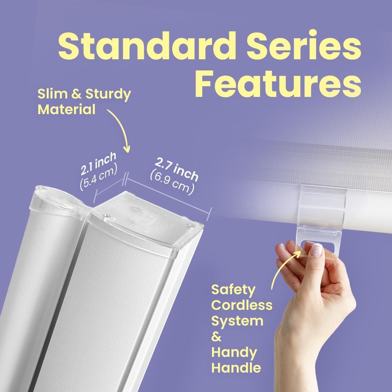 Persianas Zebra Blackout Cordless Foiresoft 89x163 cm Gris