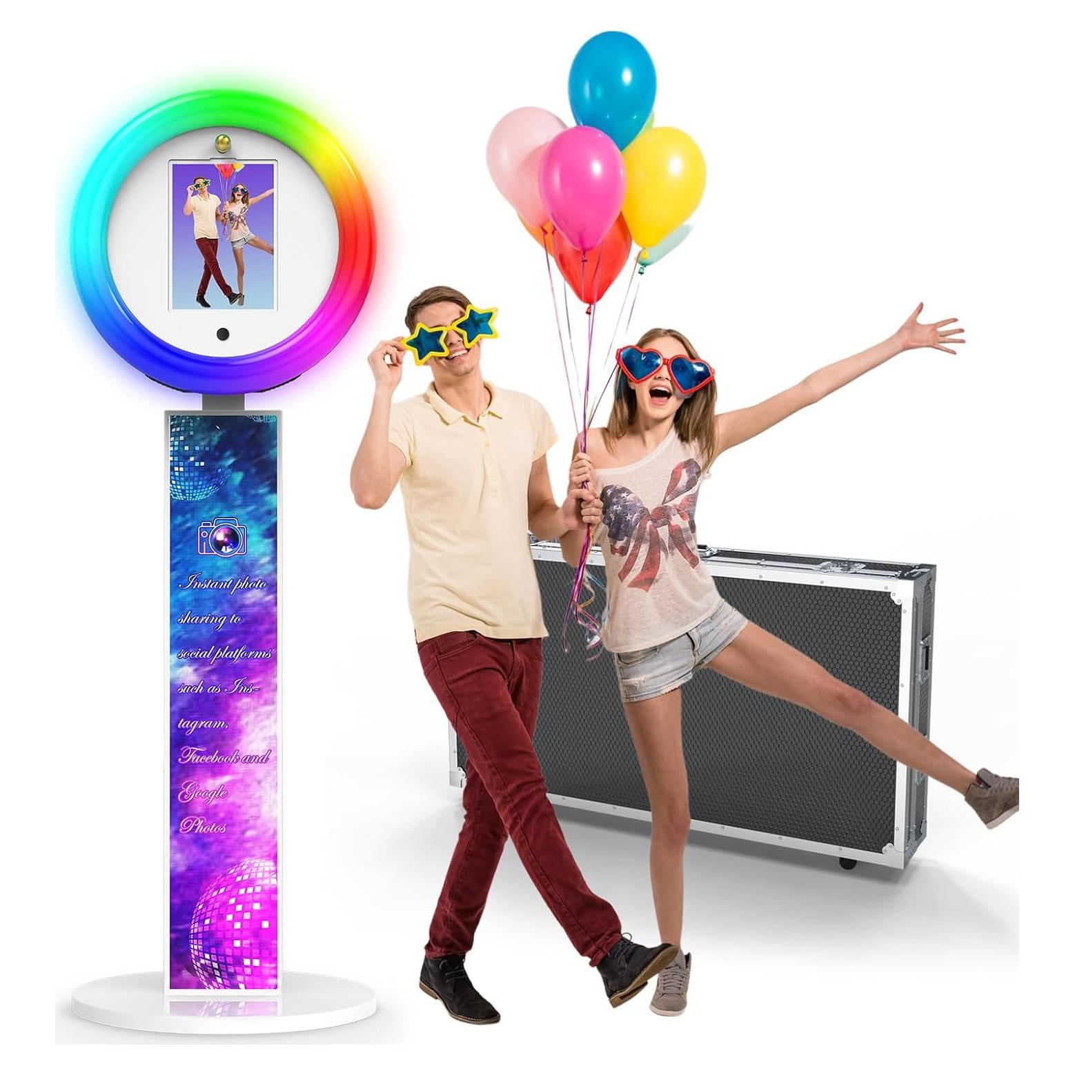 Photo Booth Portátil iHorse Racing con Control de Voz y Luz RGB