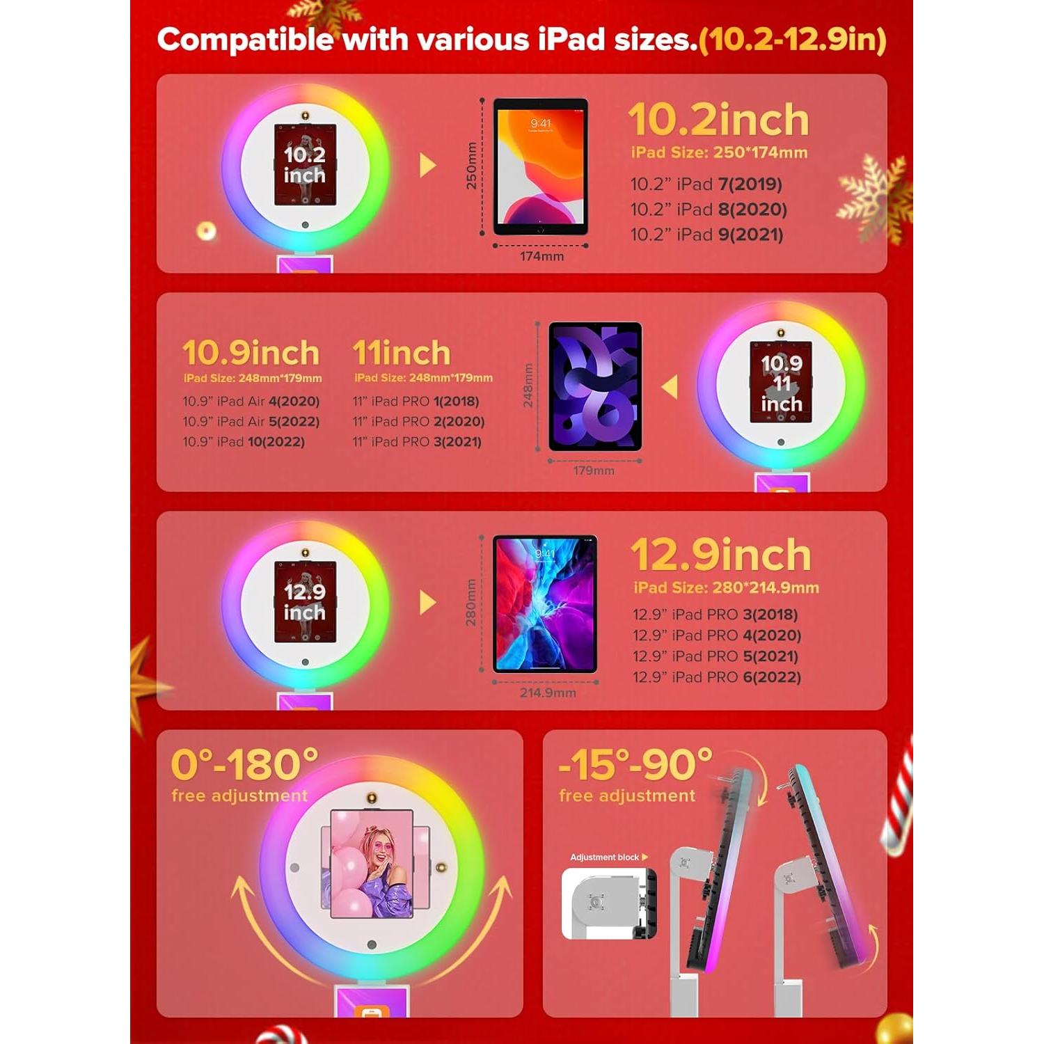 Photo Booth Portátil iHorse Racing con Control de Voz y Luz RGB