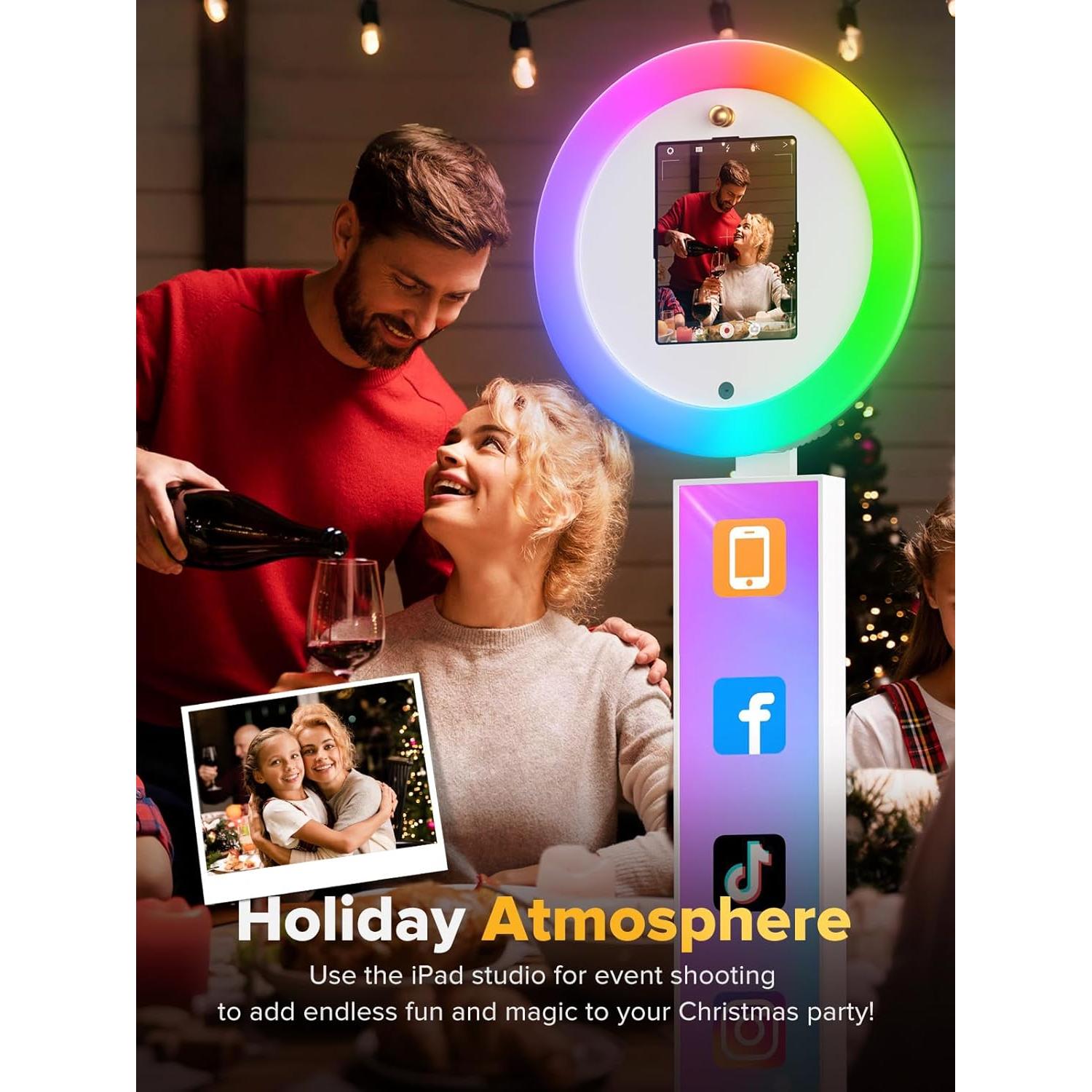 Photo Booth Portátil iHorse Racing con Control de Voz y Luz RGB