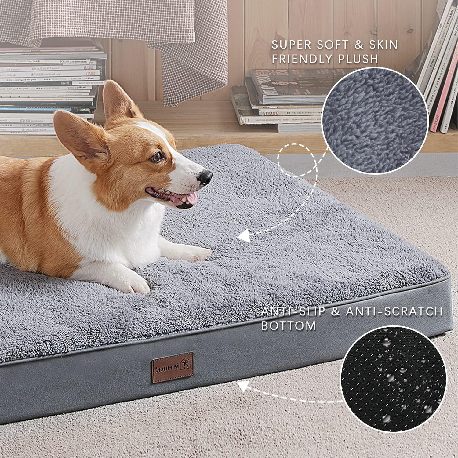 Cama Ortopédica para Perros MIHIKK 58.4x43.2cm Gris Impermeable