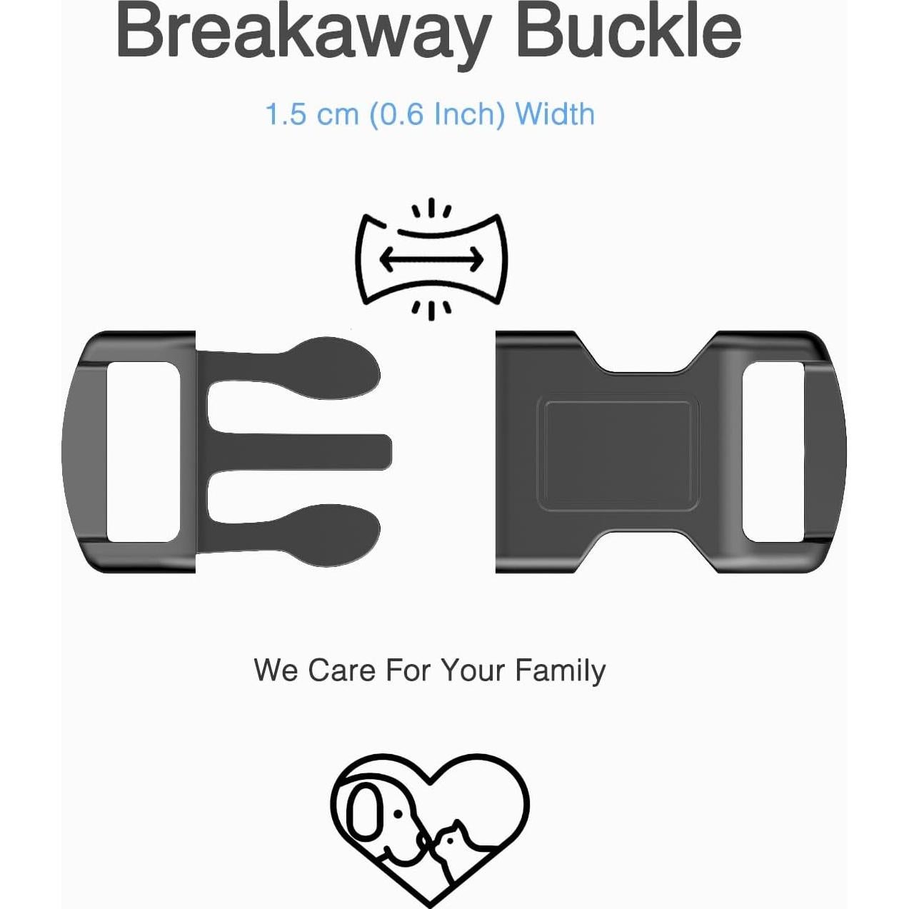 Collar para Gato con Soporte AirTag WAAAG Negro 16.5-25.4 cm