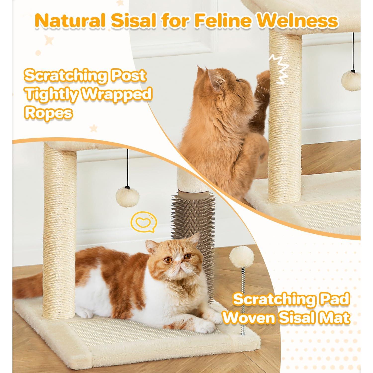 Torre para Gatos Pequeños Made4Pets 50.8 cm Beige 4 en 1