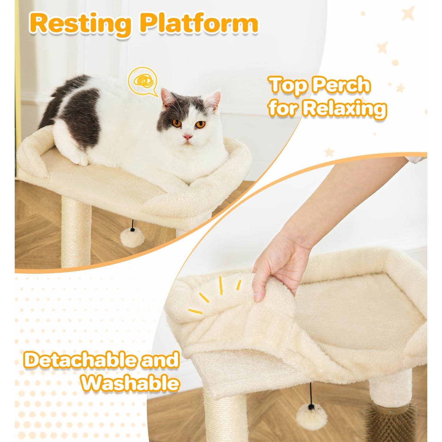 Torre para Gatos Pequeños Made4Pets 50.8 cm Beige 4 en 1