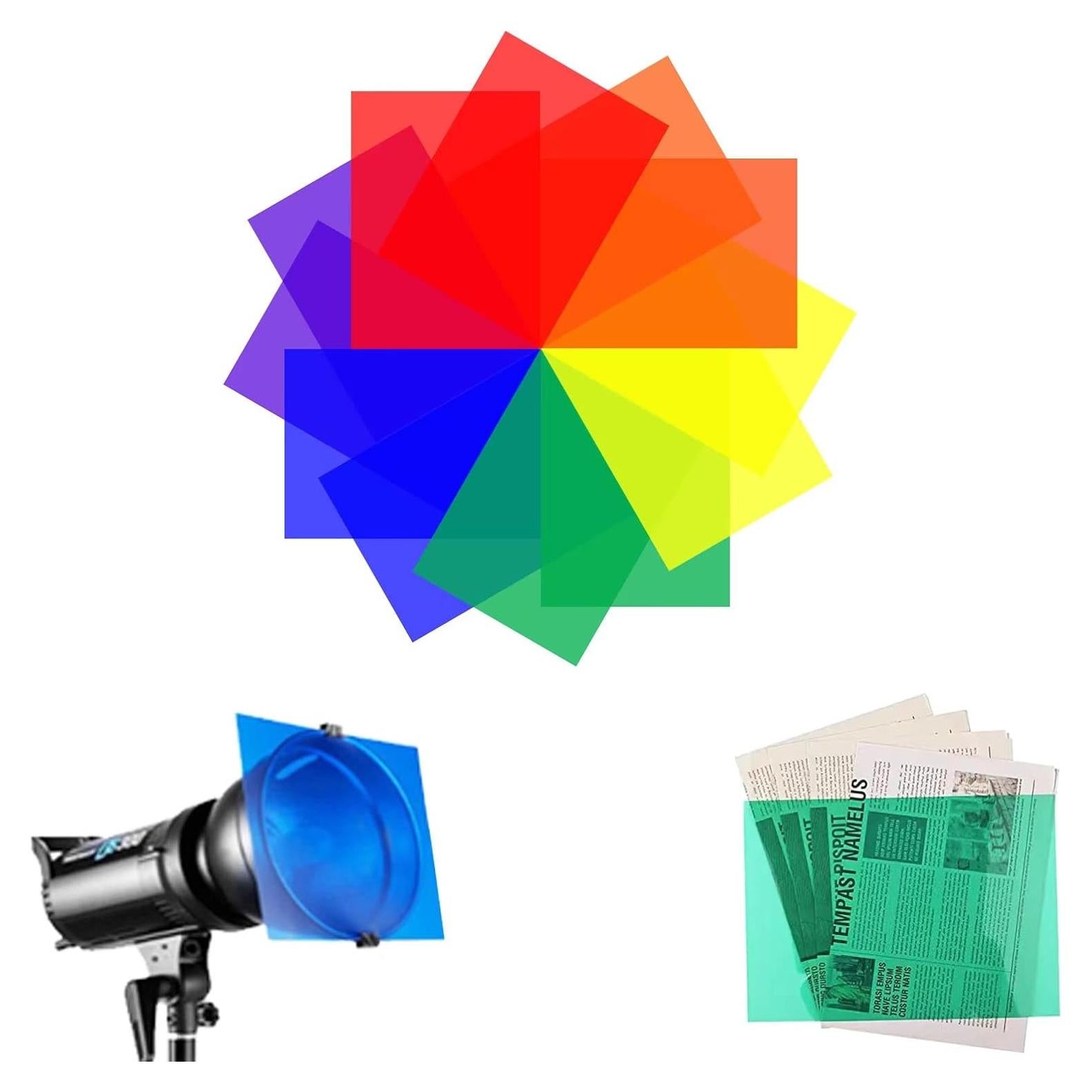 Filtro de Gel de Color LILIYA 12 Piezas 29.7x21.6cm