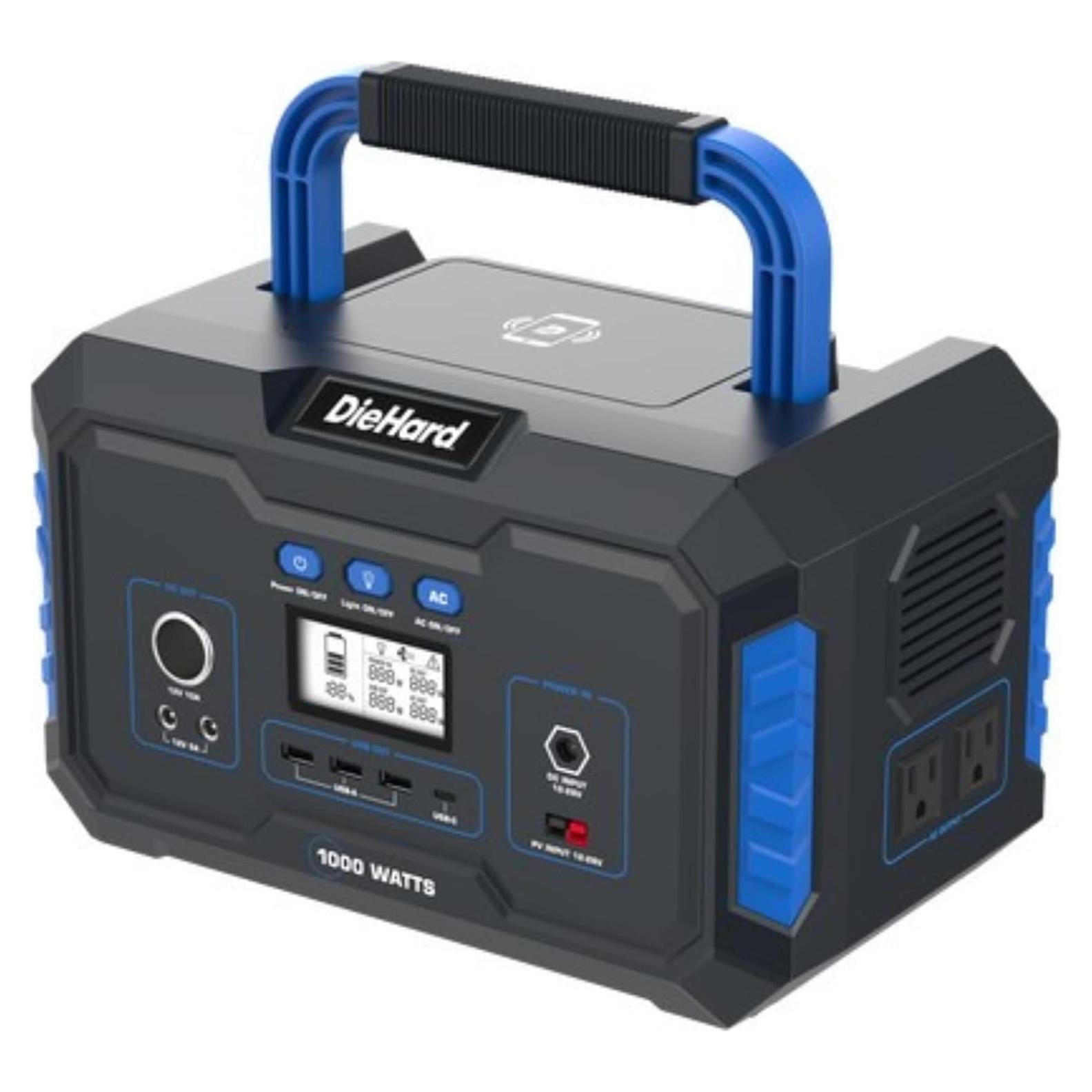 Estación de Energía Portátil DieHard 1000W - Compacta y Ecológica