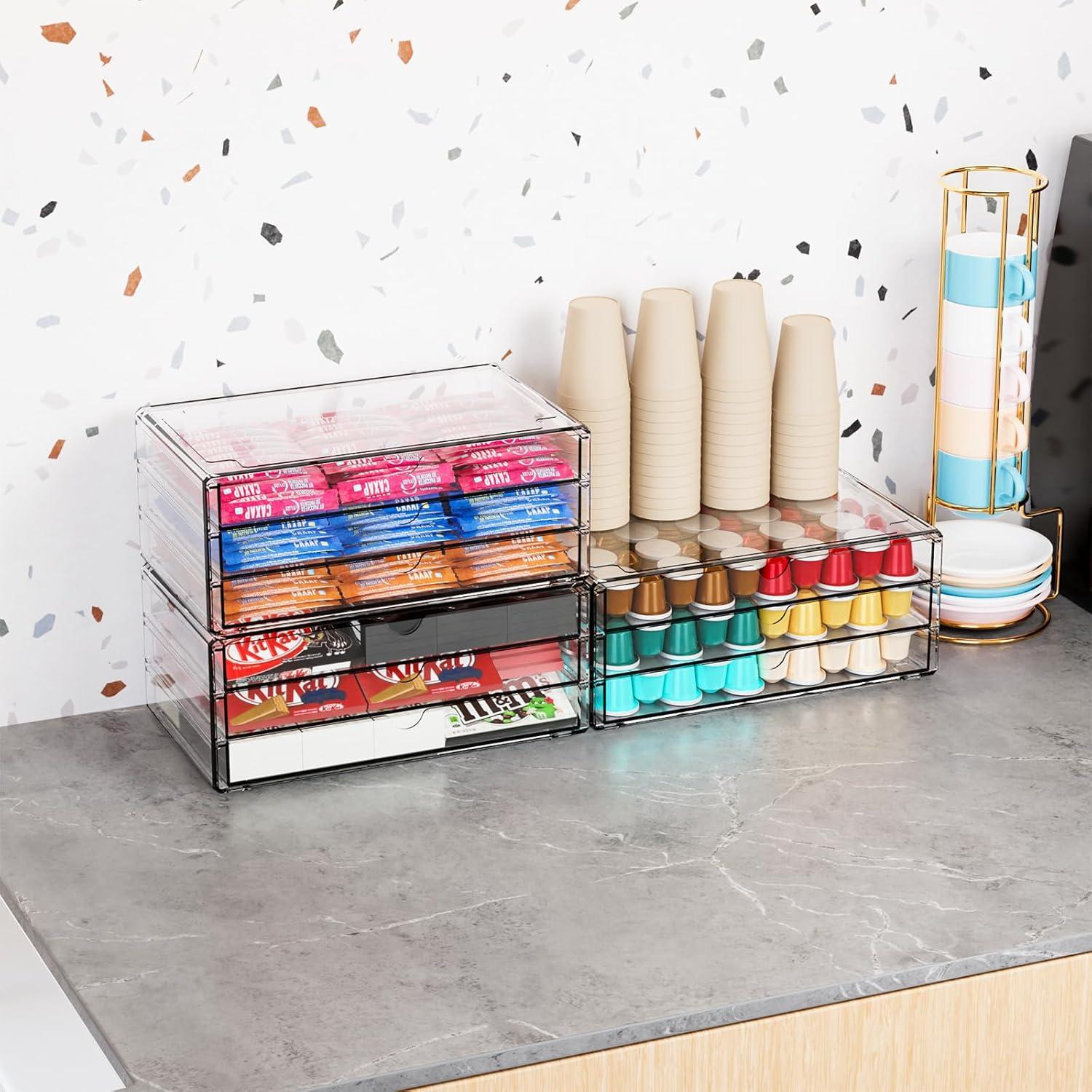 Organizadores de Cajones Apilables Yieach 3 Piezas Acrílico 25.7x15.5 cm