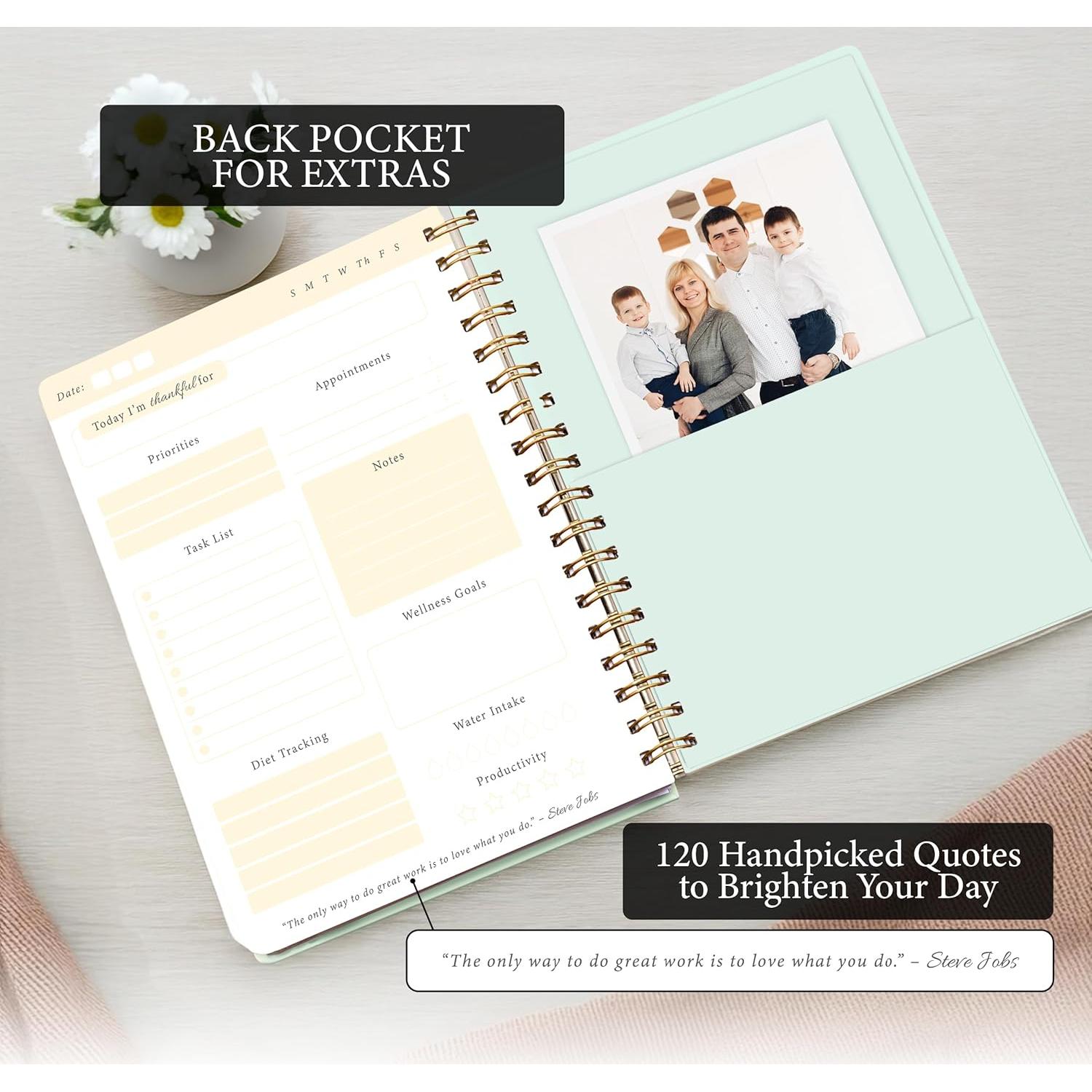 Planificador Diario Sin Fecha Only Zest Verde 124 Páginas