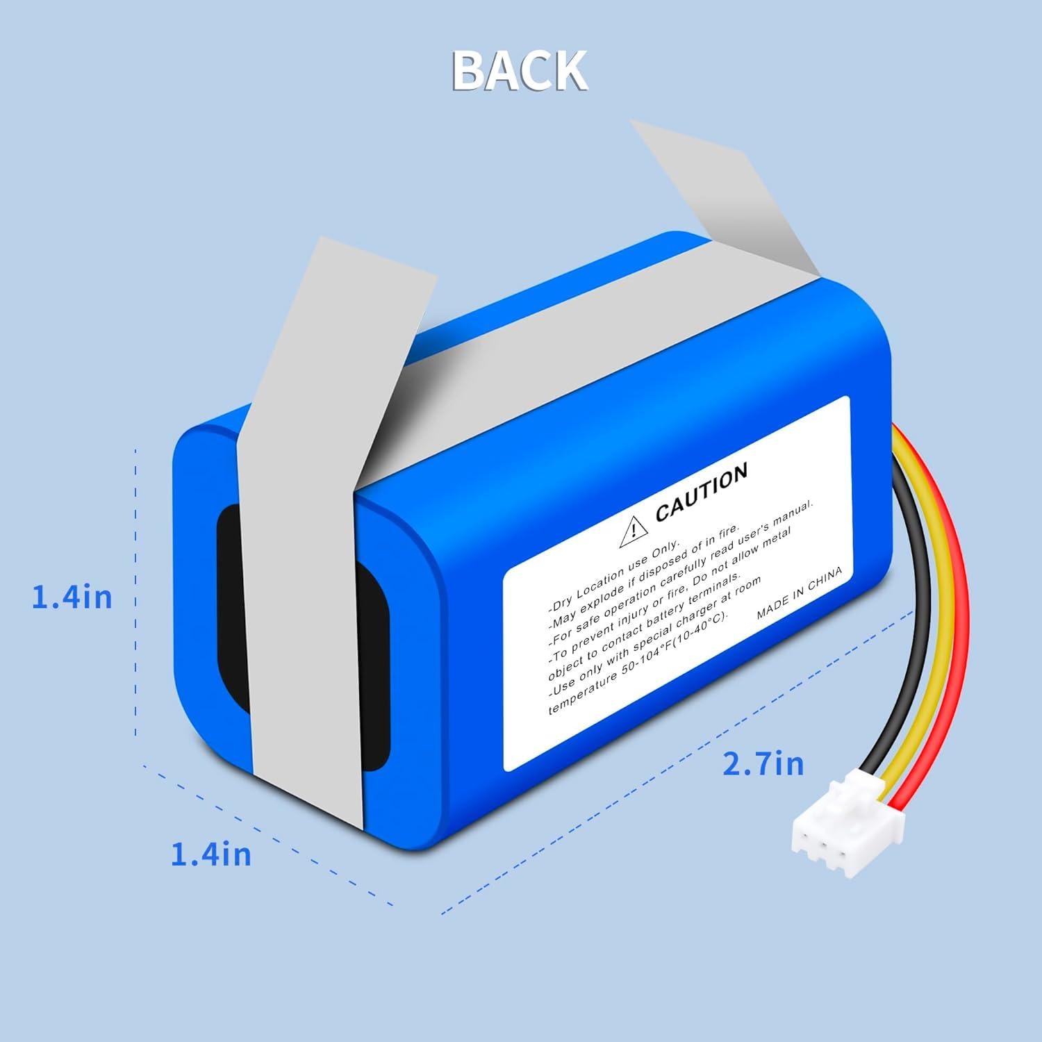 Batería Li-ion 14.4V 3400mAh para Robot Aspiradora Midea M4