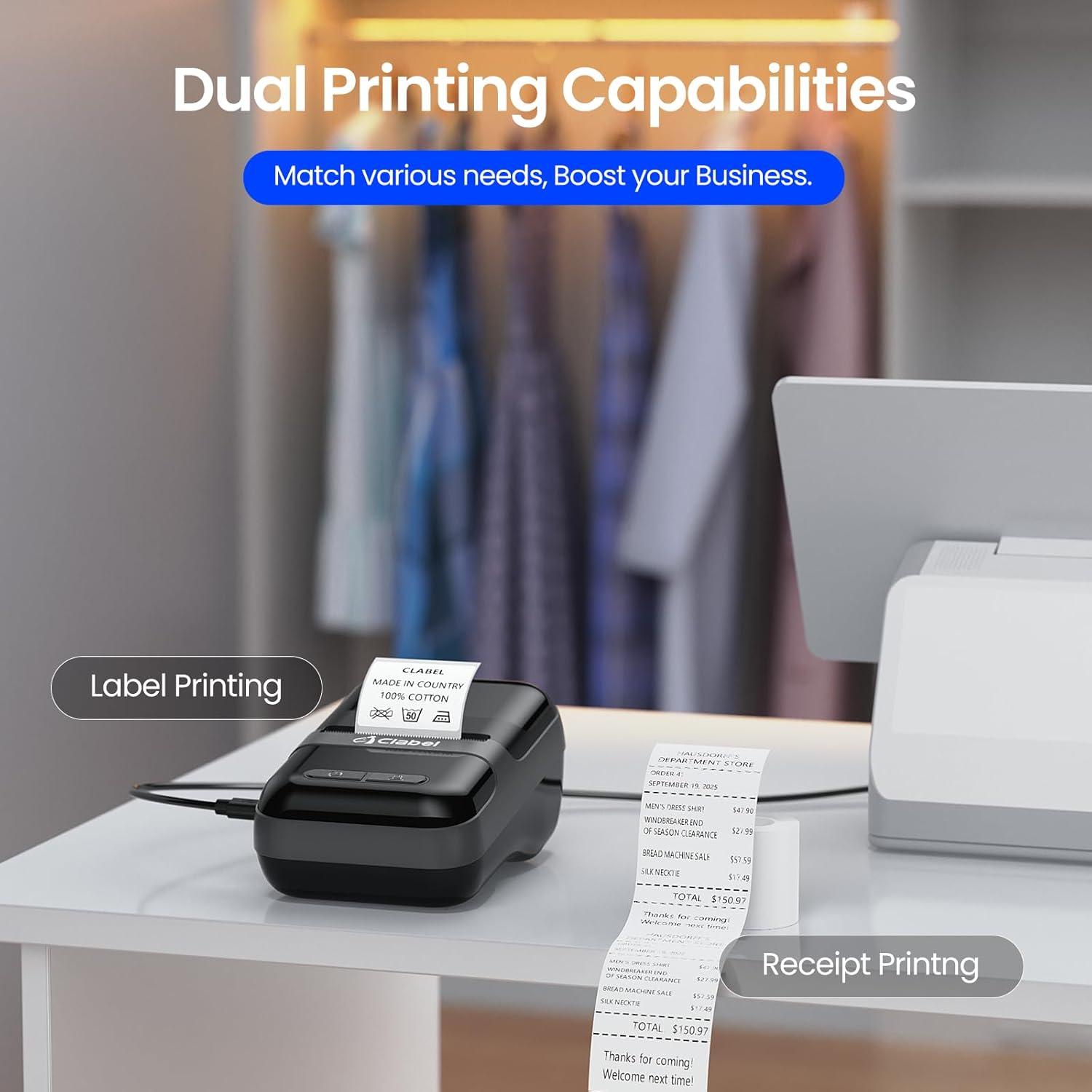 Impresora de Etiquetas CLABEL 220B Térmica Bluetooth 2" Sin Tinta