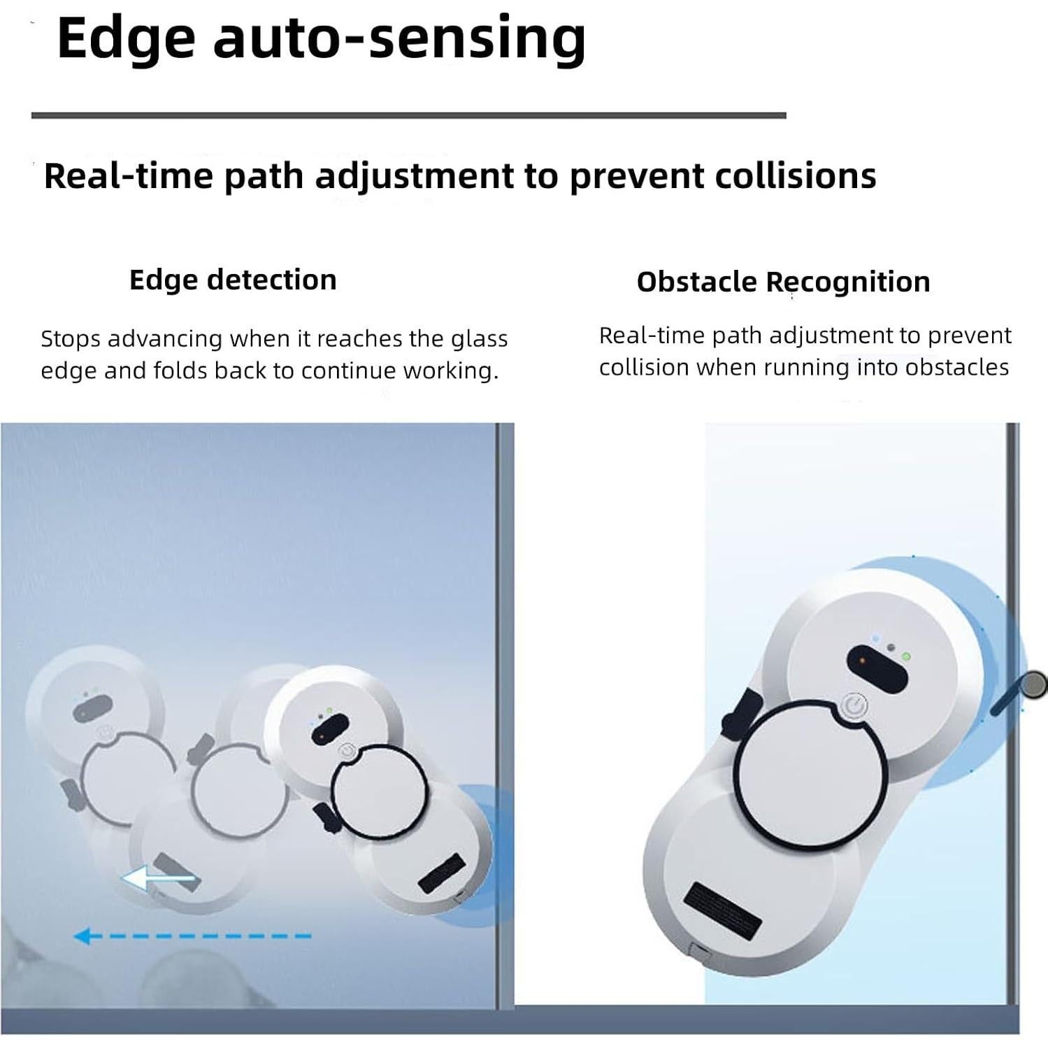 Robot Limpiador de Ventanas AHULIN Inteligente 2800Pa Blanco