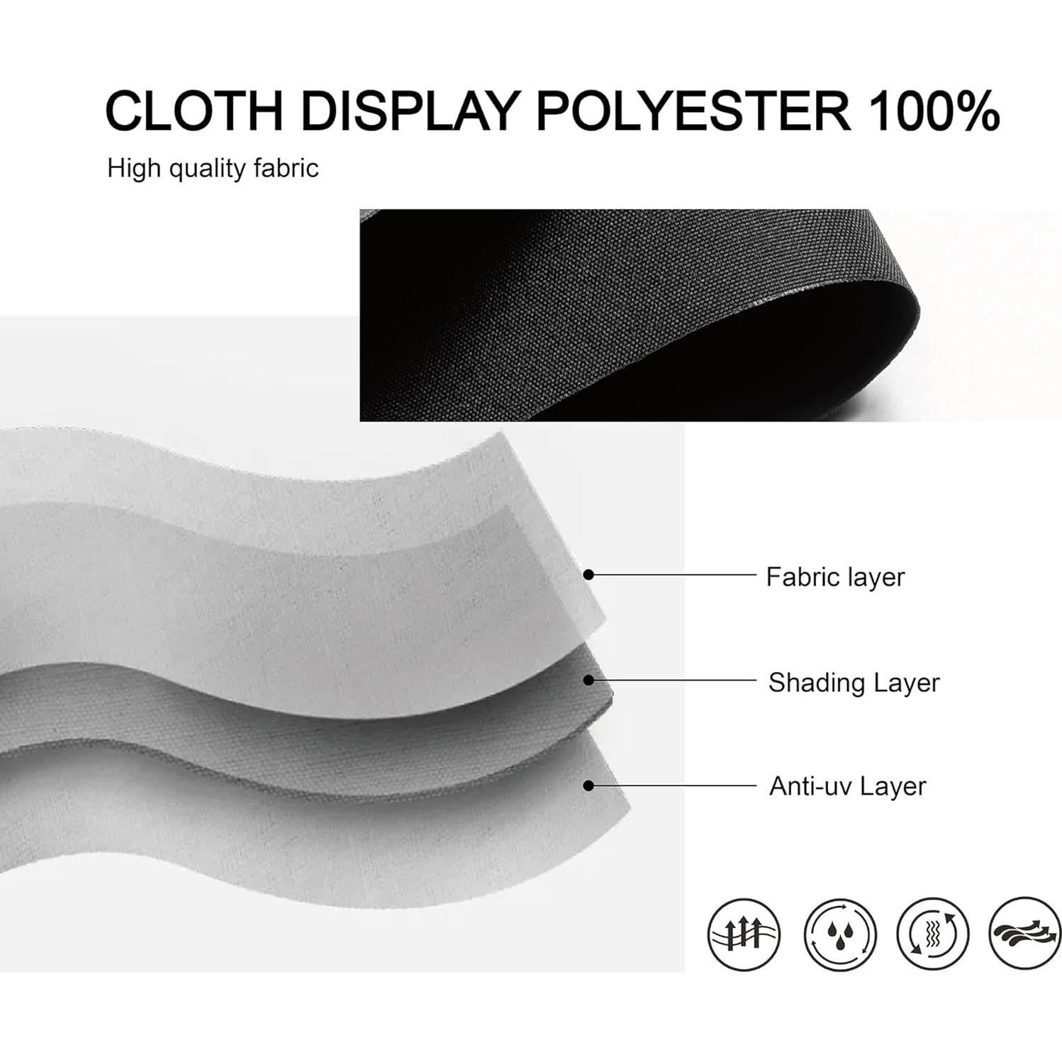 Persianas enrollables KALYSIE 100% opacas 157.5x190.5 cm negras