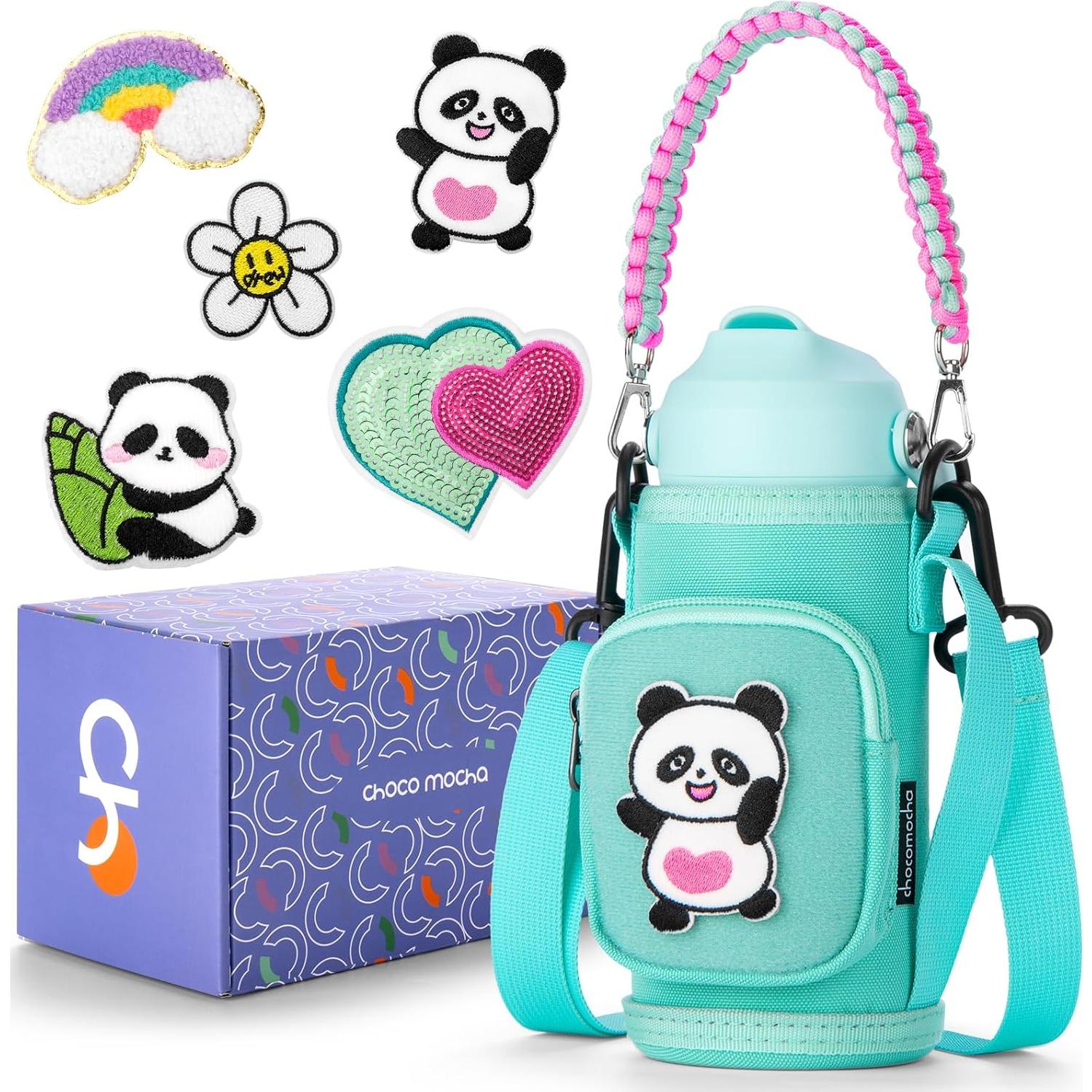 Botella de Agua Aislada Choco Mocha 500ml Panda Verde