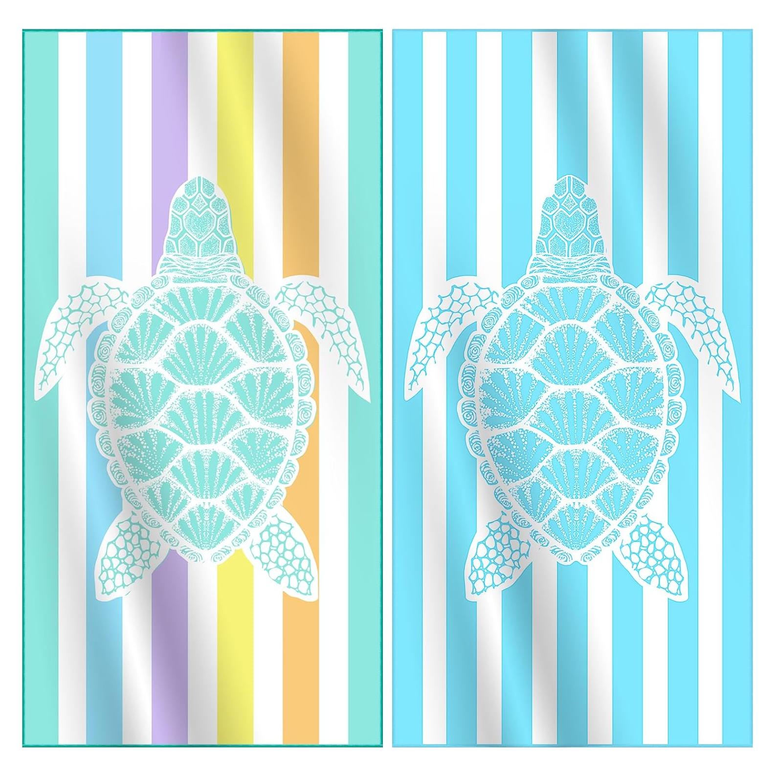 Toallas de Playa Microfibra Genovega 2 Paquetes Secado Rápido