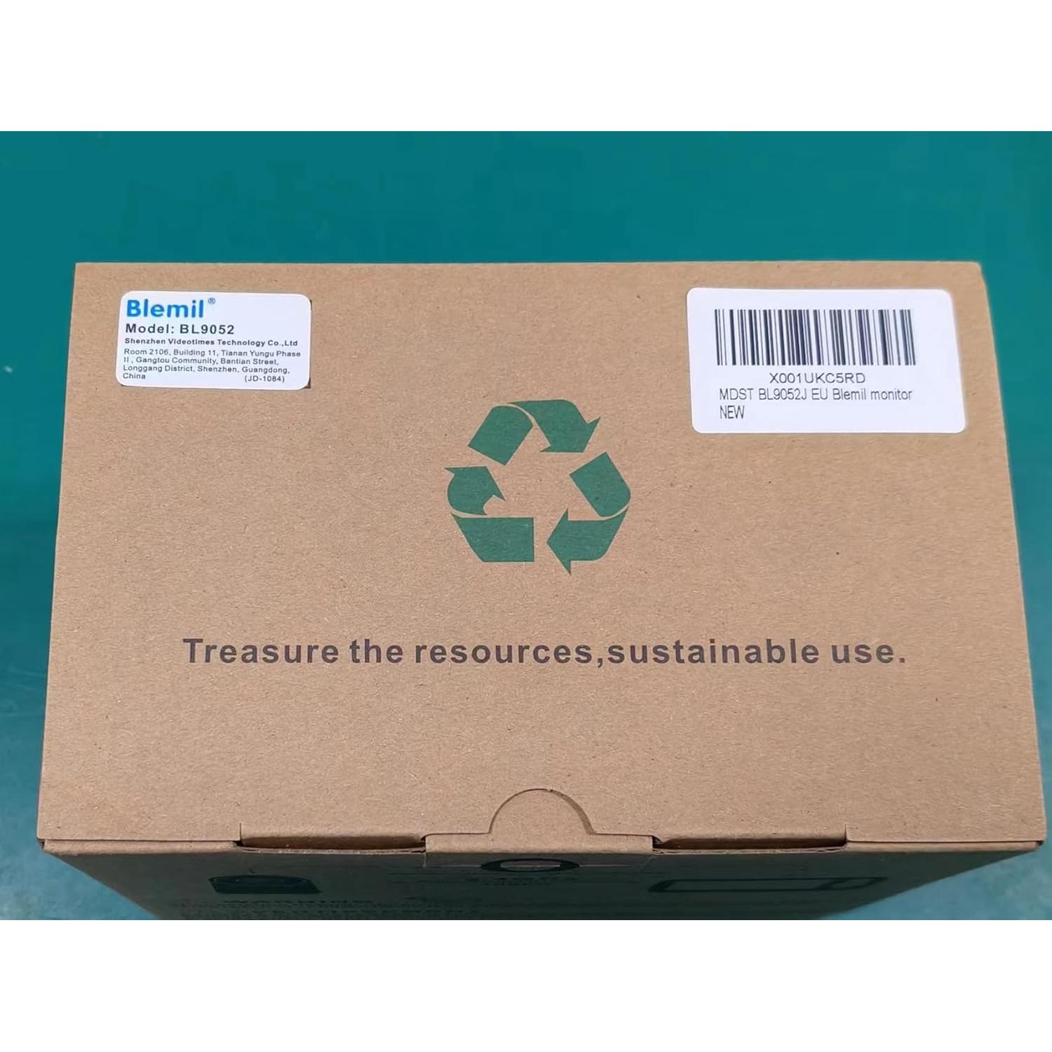 Monitor de Bebé Blemil BL9052 con Pantalla de 5" y Batería de 30h