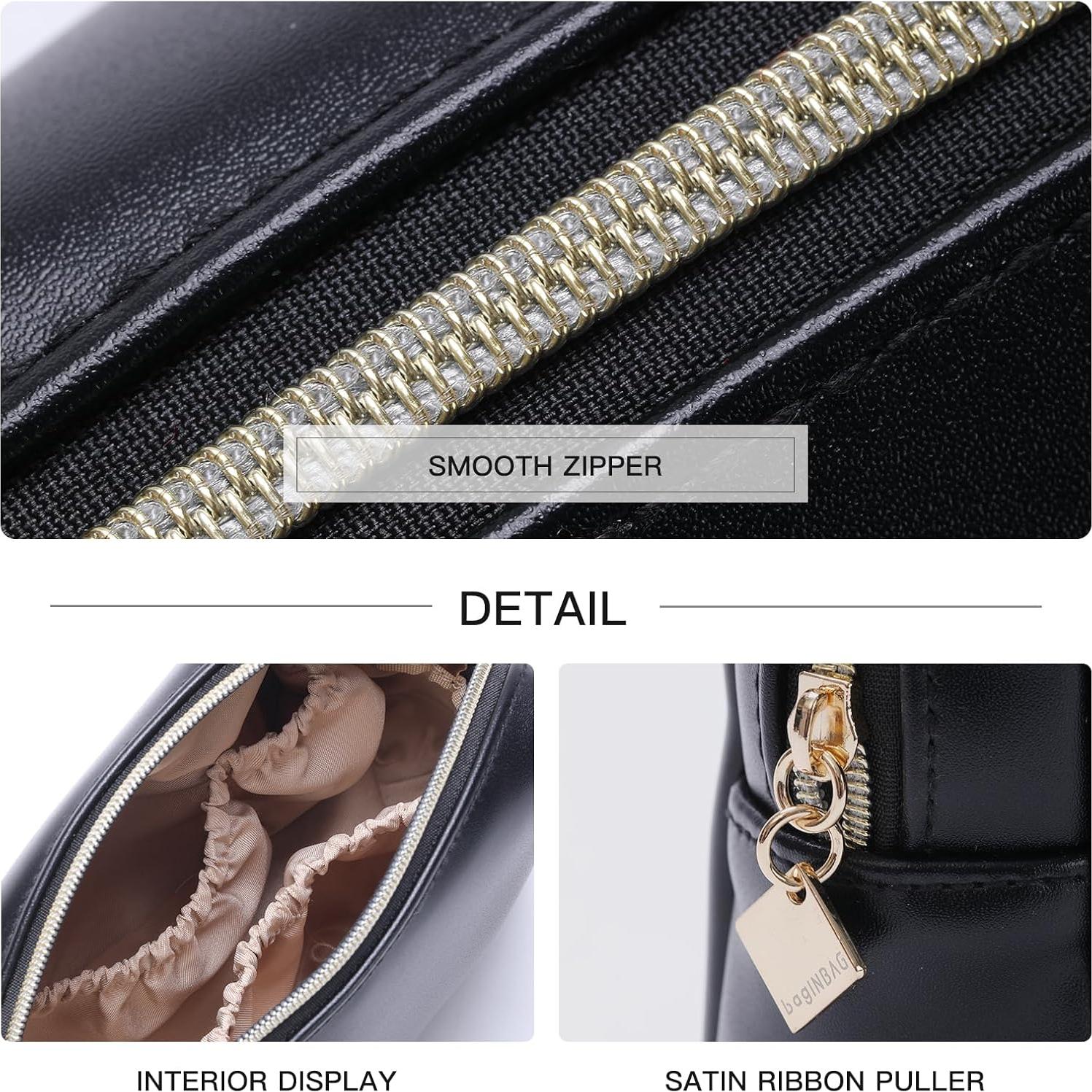 Bolsa de Maquillaje Cosmético Negra bagINBAG QIANPA 13.97 cm