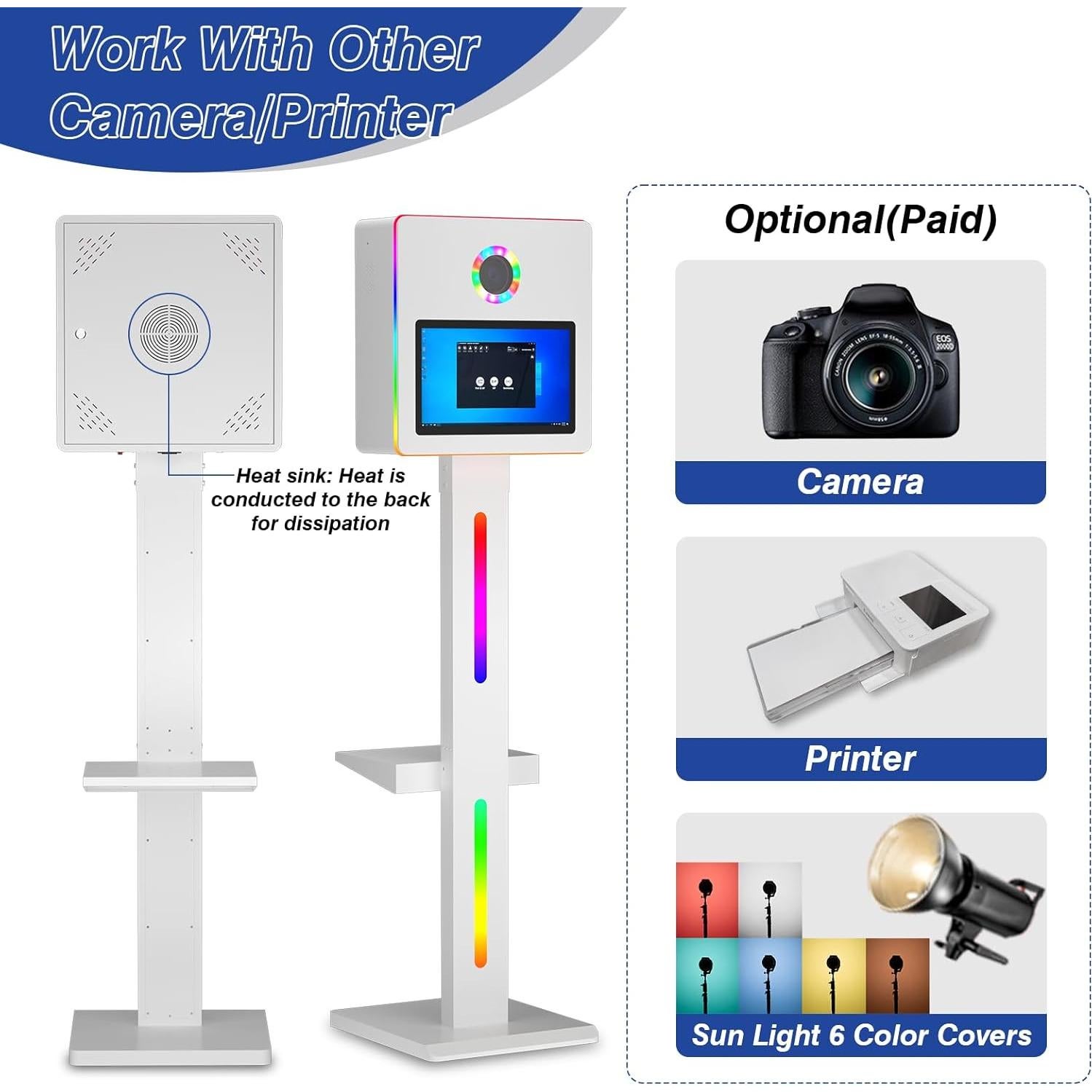 Cabina de Fotos DSLR Enwozp 15.6" con Pantalla Táctil y APP