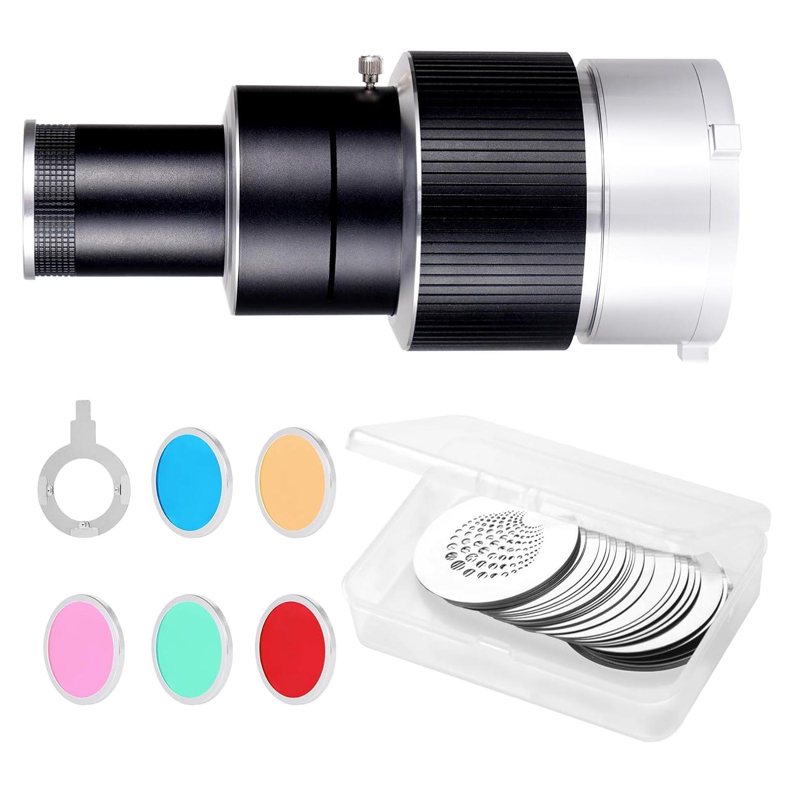 Snoot Óptico Profesional YSKE con Montura Bowens y 35 Gobos